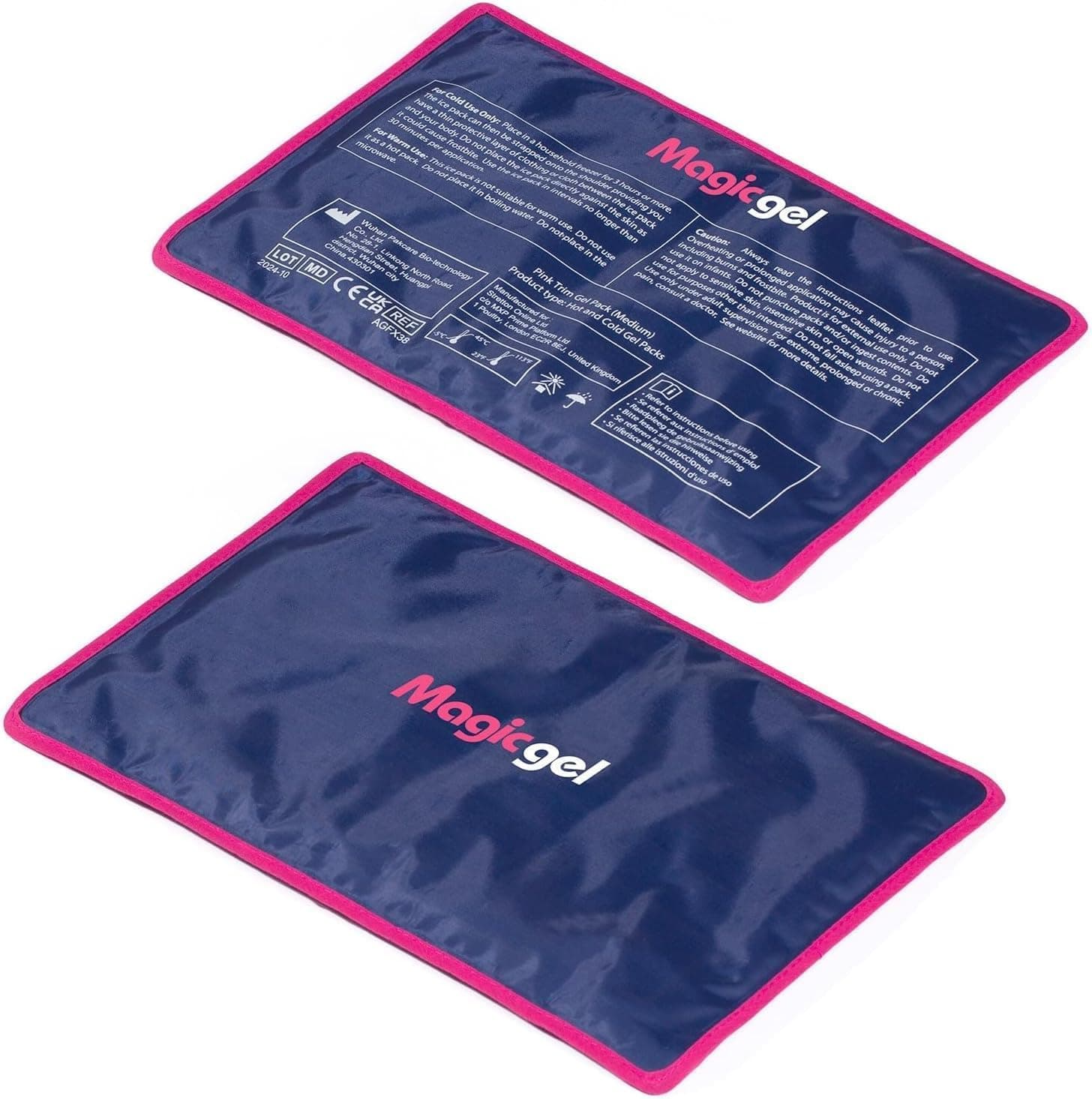 Magic Gel Premium Ice Pack (Reusable) - Gel Ice Pack for Icing Injuries, Pain Relief, Cold Compress for Reducing Swelling. Flexible [2 Pack]
