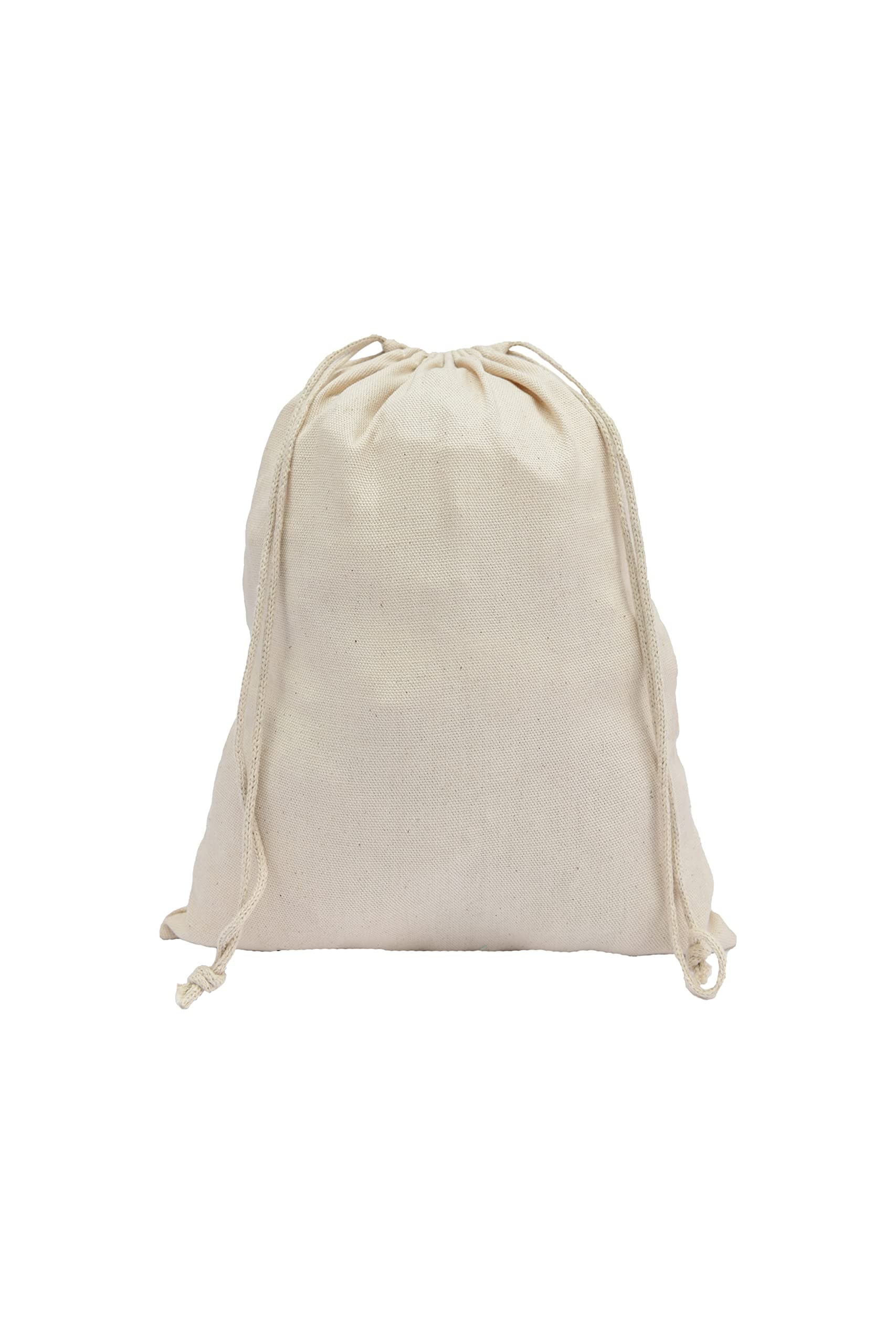 Pack of 25 Ecogreentextiles Cotton Drawstring Bags - (3 x 4 inches) - Reusable Produce Bags – Multipurpose Single Drawstring Muslin Bags for Everyday Use - White