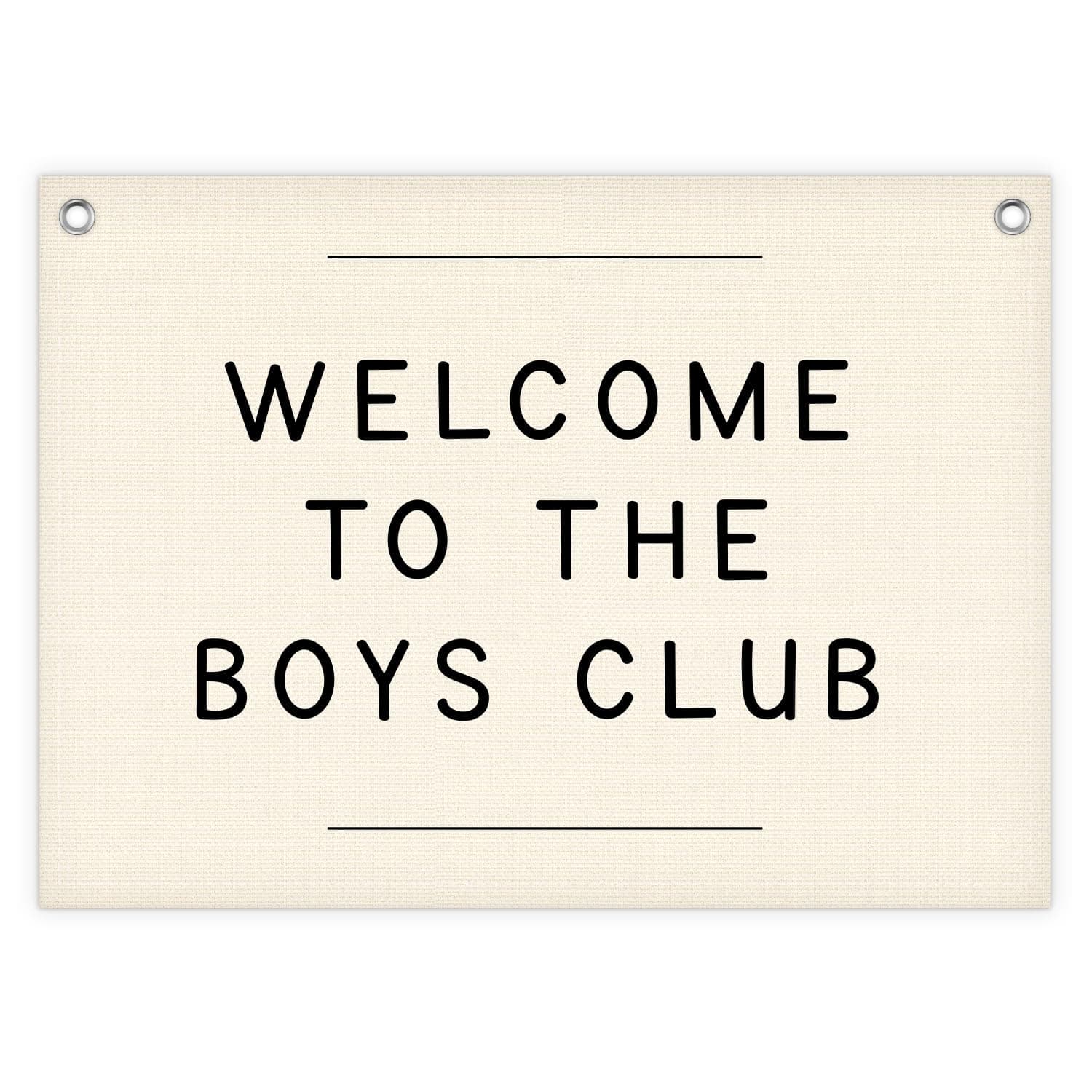 Boys Club Linen Banner, Boys Playroom Canvas Banner, Wall Hanging Banners Flags for Nursery Playroom Bedroom -17