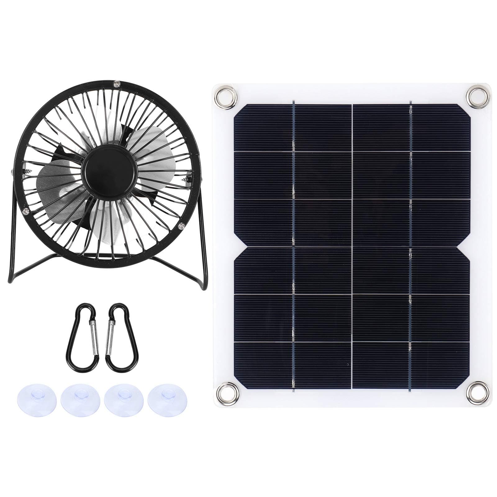BHDK Solar Panel Powered Fan, 10W 6V USB Portable Solar Cooling Fan, Perfect Efficiency, Modern Style, Defult Color