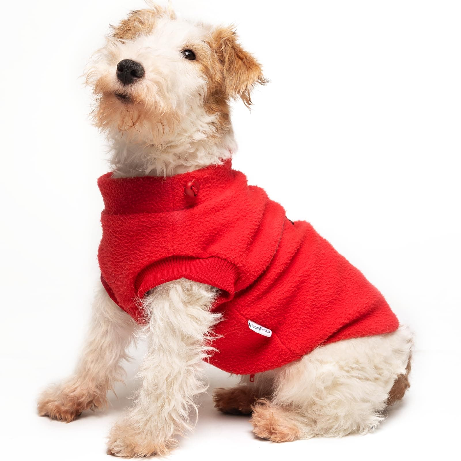 Small Dog Sweater, Fleece Sweater with D-Ring, Perfect for Chihuahua & Yorkie, Warm & Lightweight, Easy to Slip On (Red XS)