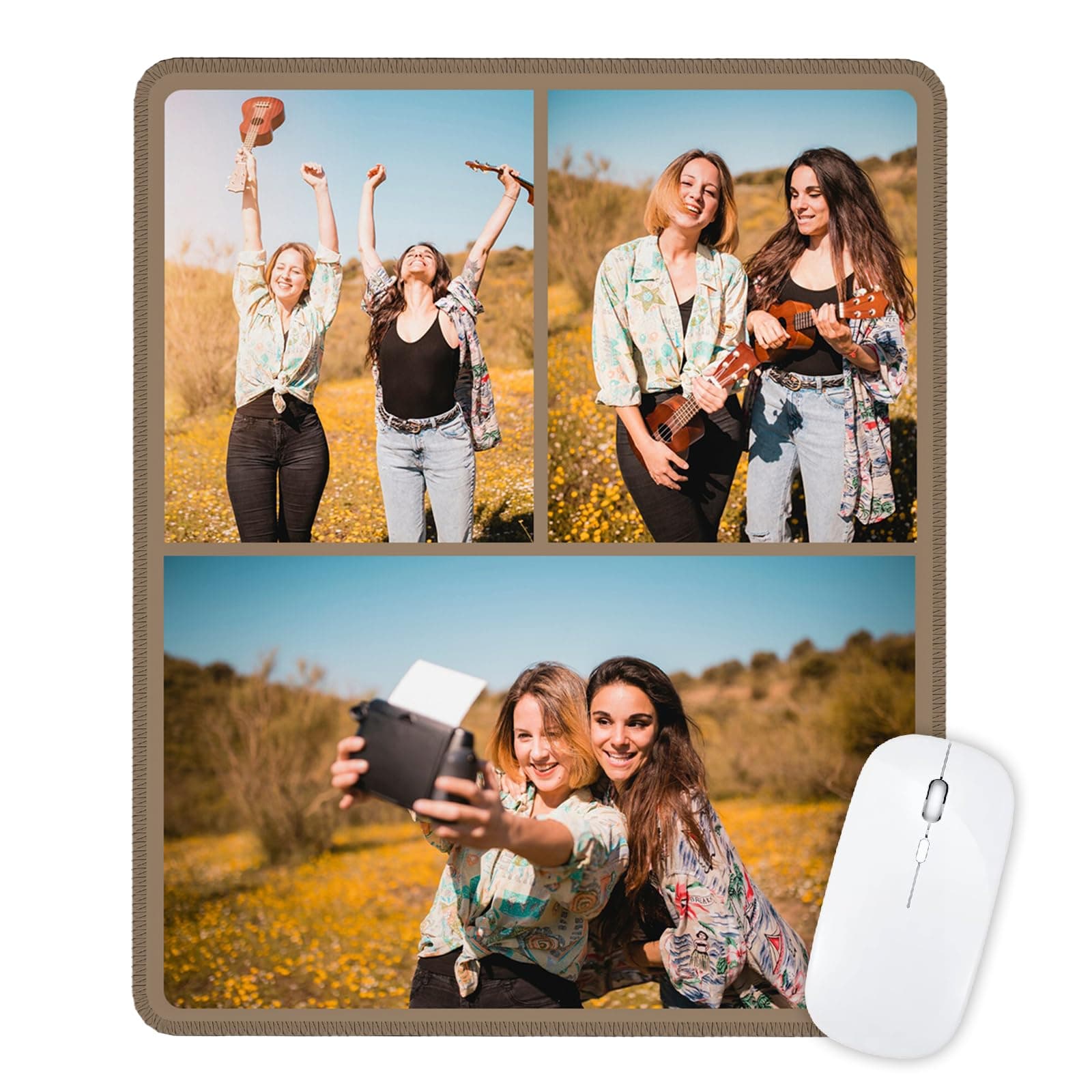 Custom Mousepad with Picture, Customized Mouse Pad with Photo Text Logo, Personalized Mouse Pad for Boyfriend Husband Family Couple Friend Vertical