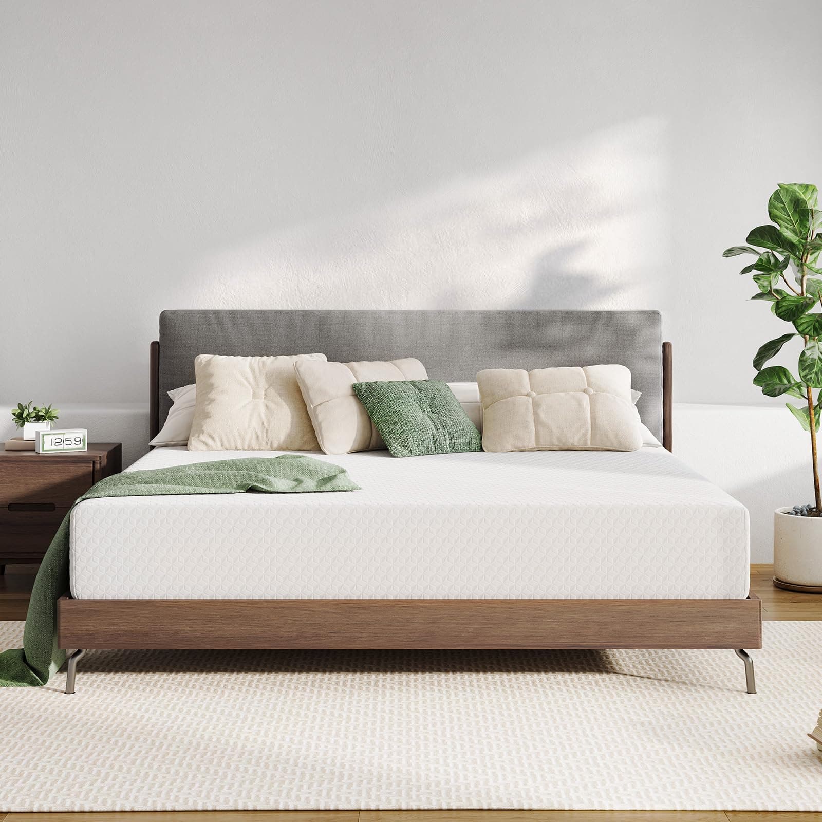 Novilla King Mattress, 12 Inch King Size Memory Foam Mattress with Comfort Foam for Pressure Relief & Cool Fresh Sleep, Removable Washable Cover,Mattresses in a Box,Medium Firm