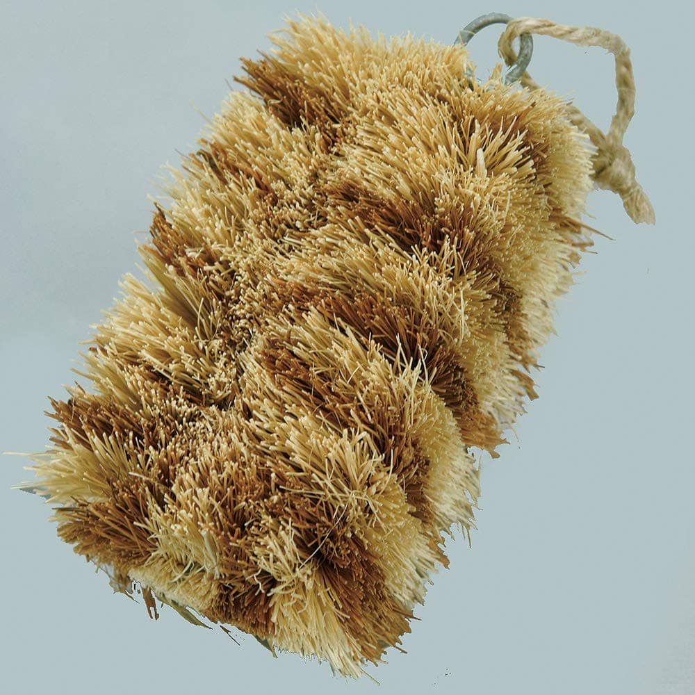Azuma Scrubber Square Tawashi for Tombstone Width: Approx. 2.0 inches (5 cm); Total Length: Approx. 3.5 inches (9 cm); Clean from Square to Corner. for Removing Moss and Stains. PY727