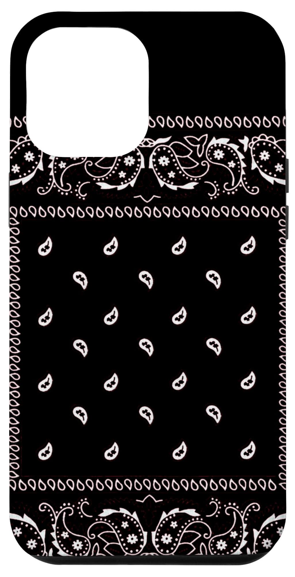 Black Bandana Print Case for iPhone 12 Pro Max