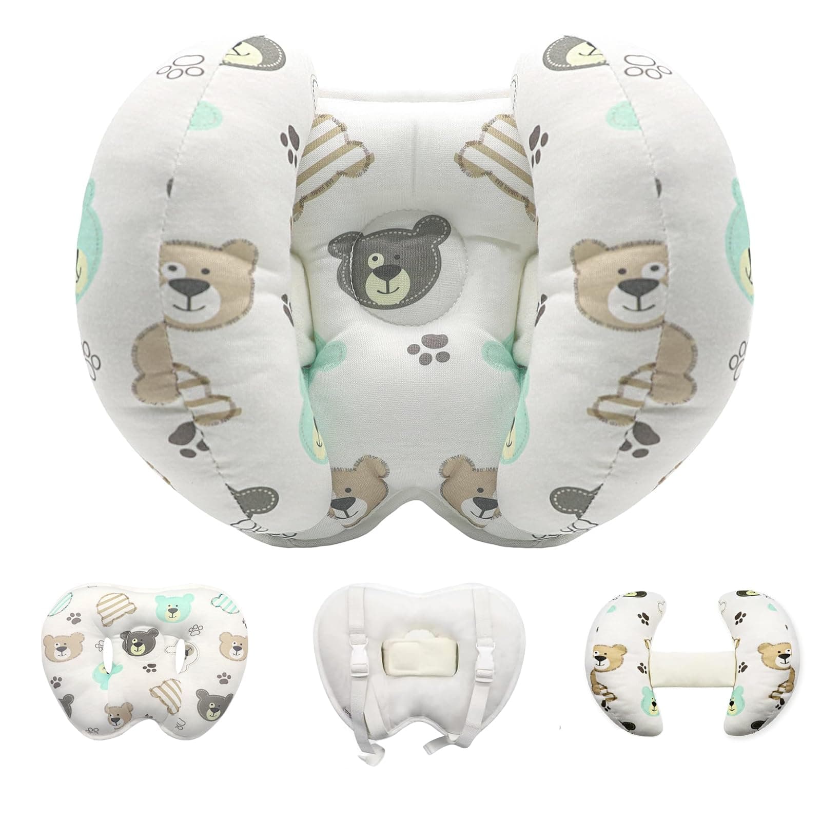 KAKIBLIN Baby Support Pillow, Head and Neck Support (Bear)