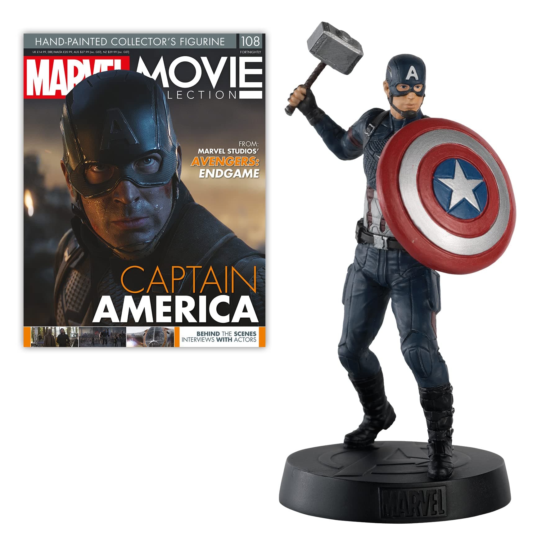 Eaglemoss Collections Captain America Statue with Hammer 14cm