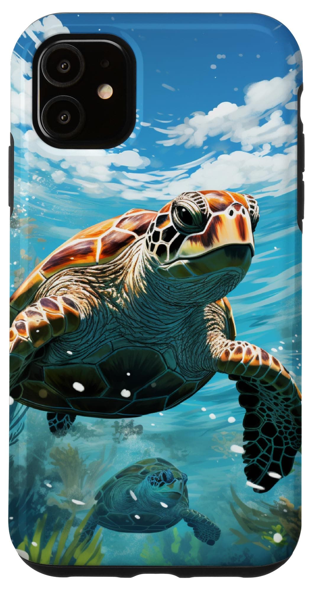 Baby Green Sea Turtles Blue Ocean Turtle Case for iPhone 11
