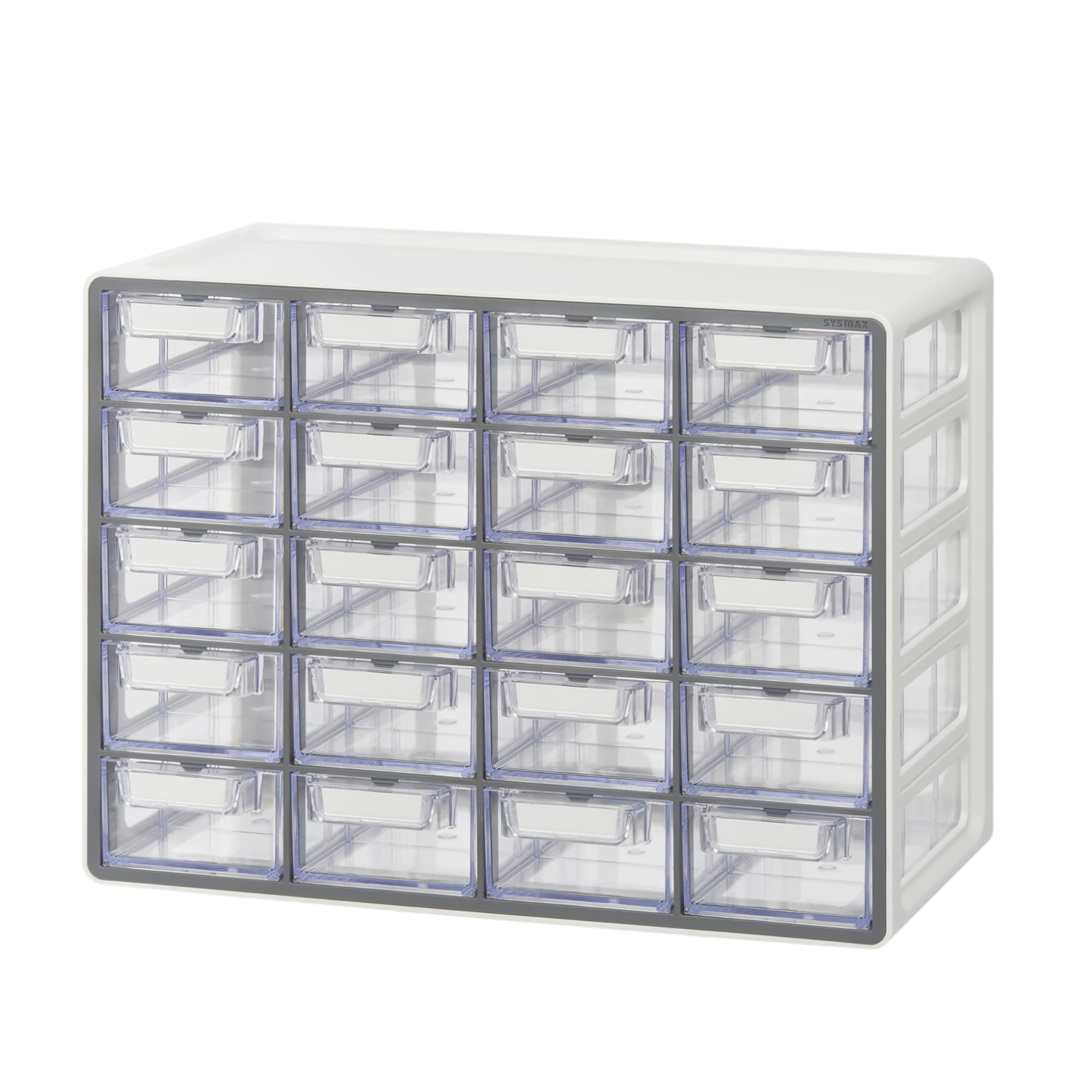 Blue Ginkgo 20-Drawer Storage Cabinet Organizer, Grey, Made in Korea