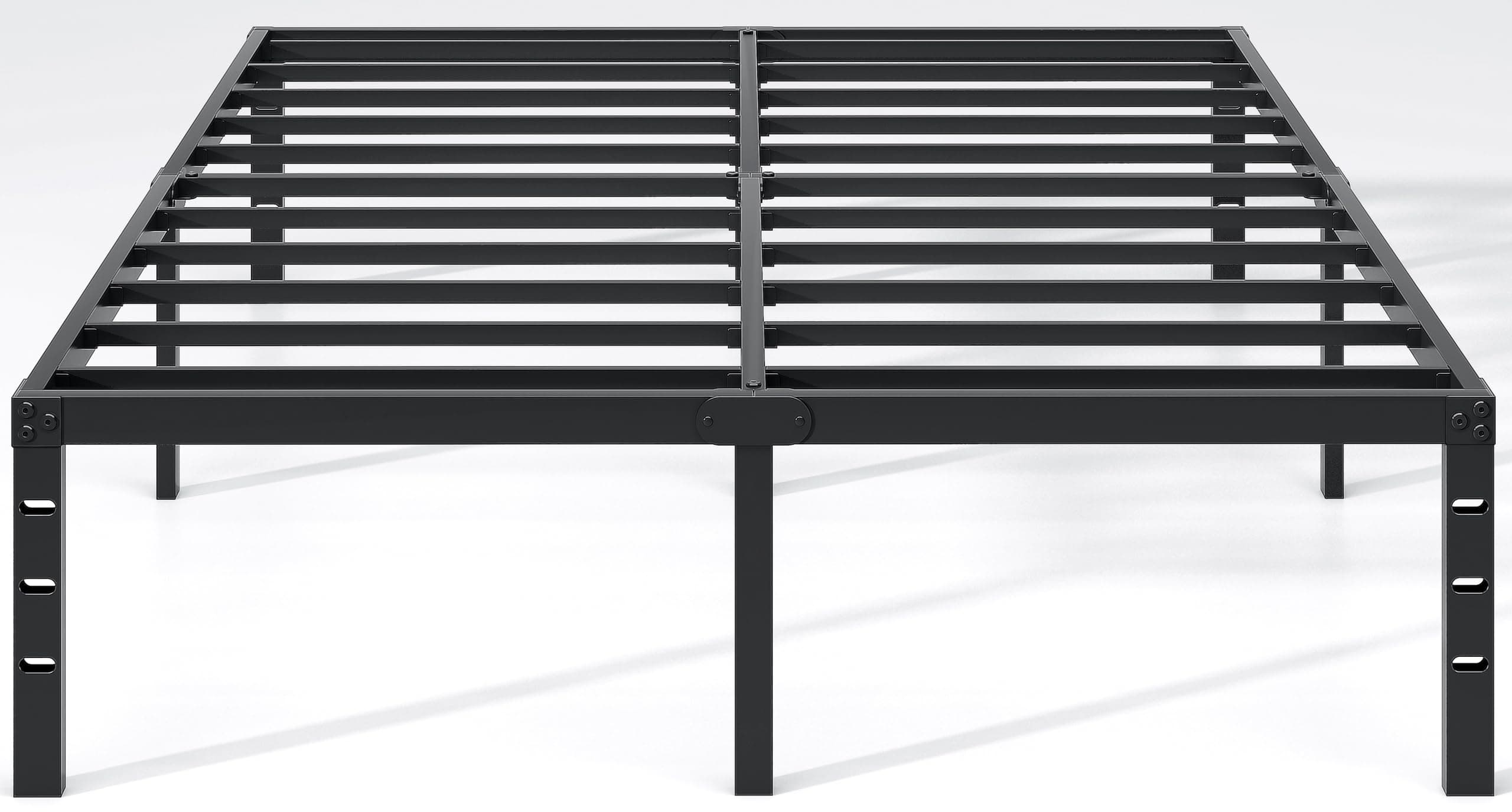 NEW JETO Metal Bed Frame,Full Size Bed Frame with Storage Space,18 Inch