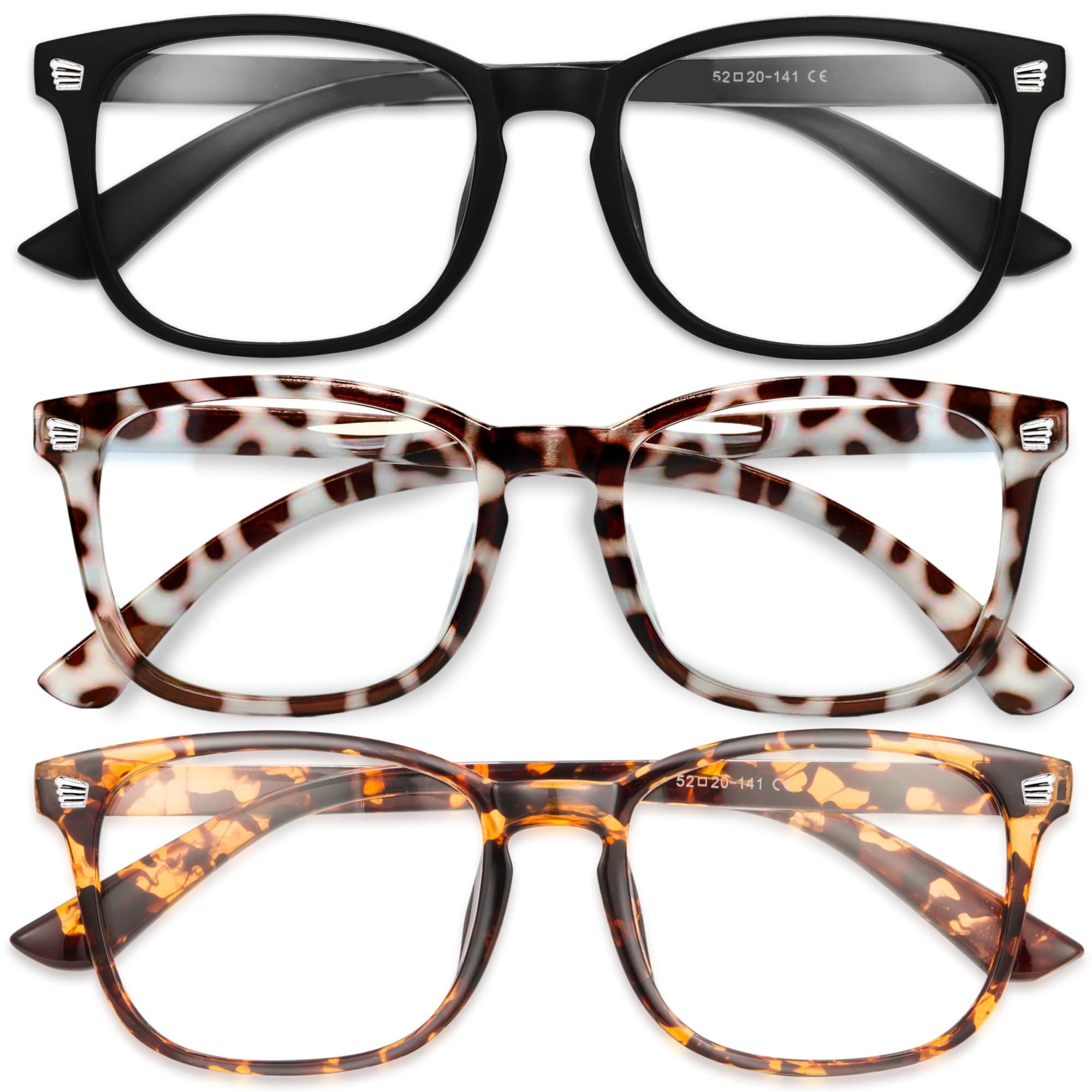 Gaoye Blue Light Blocking Glasses, Fashion Square Fake Nerd Eyewear Anti UV Ray Computer Gaming Eyeglasses Women/Men