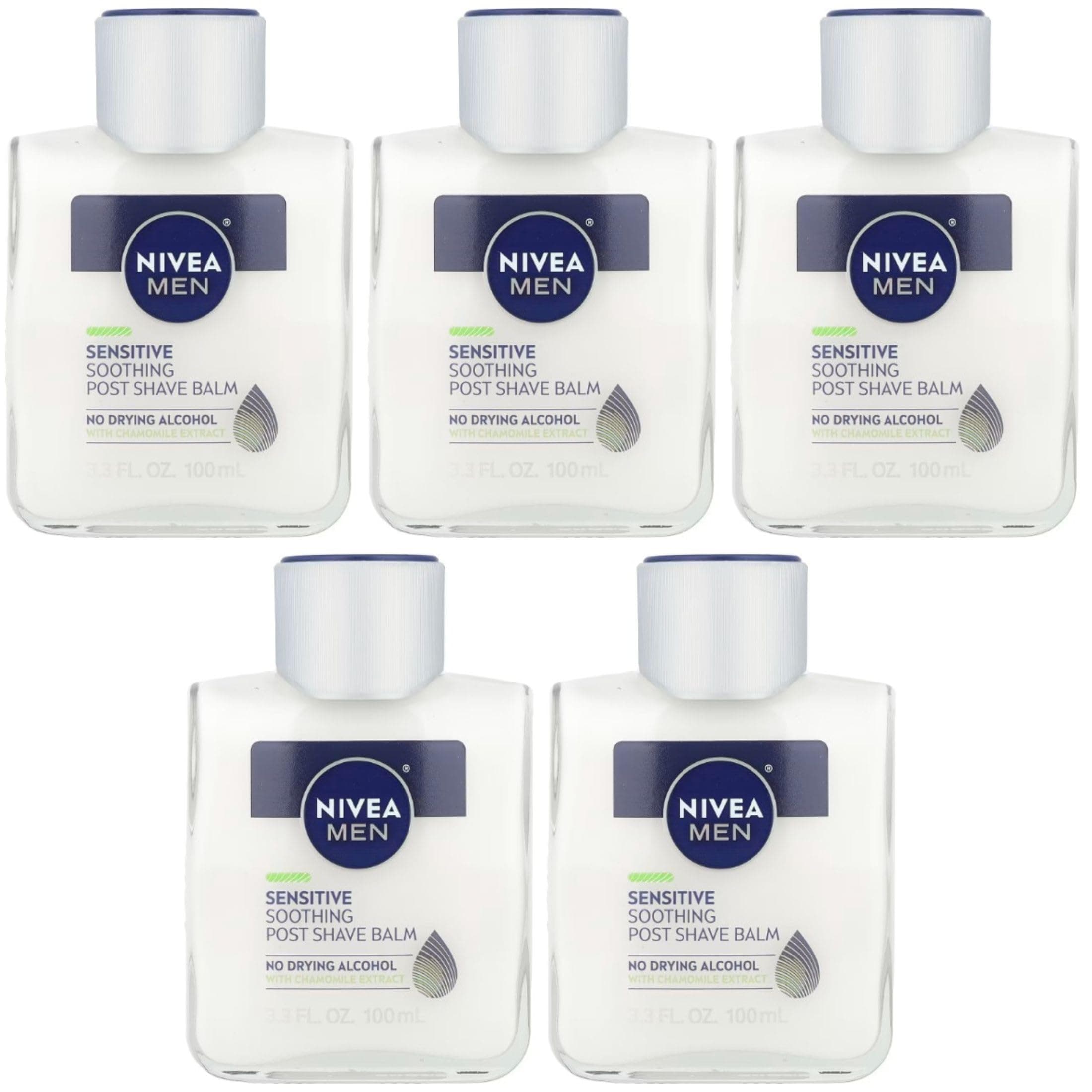 Nivea Men Sensitive Post Shave Balm - 3.3 oz, Pack of 5