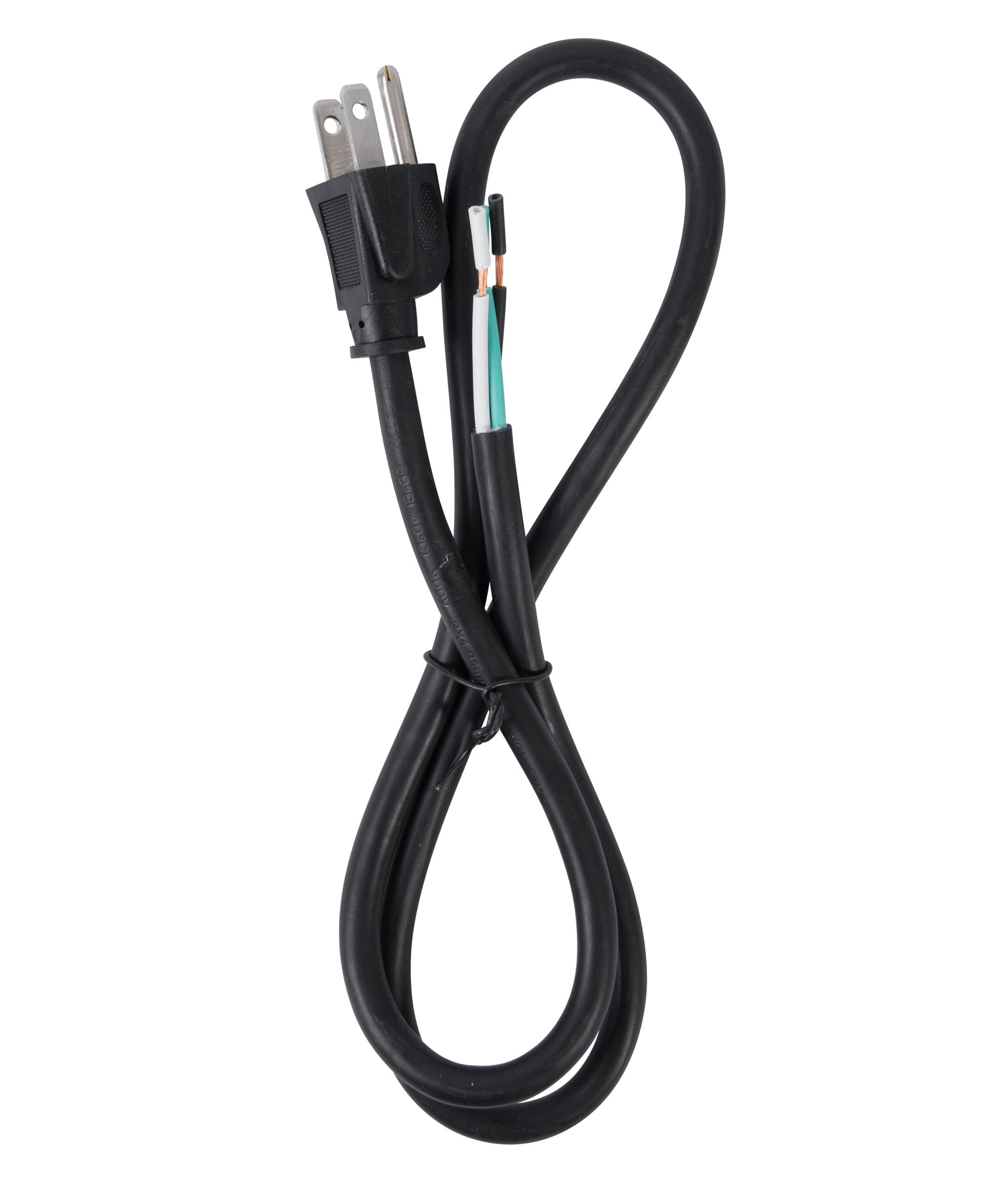 Bergen Industries 3-Wire Appliance and Power Tool Cord, 3', 16 AWG, 13A/125V AC, 1625W, Black