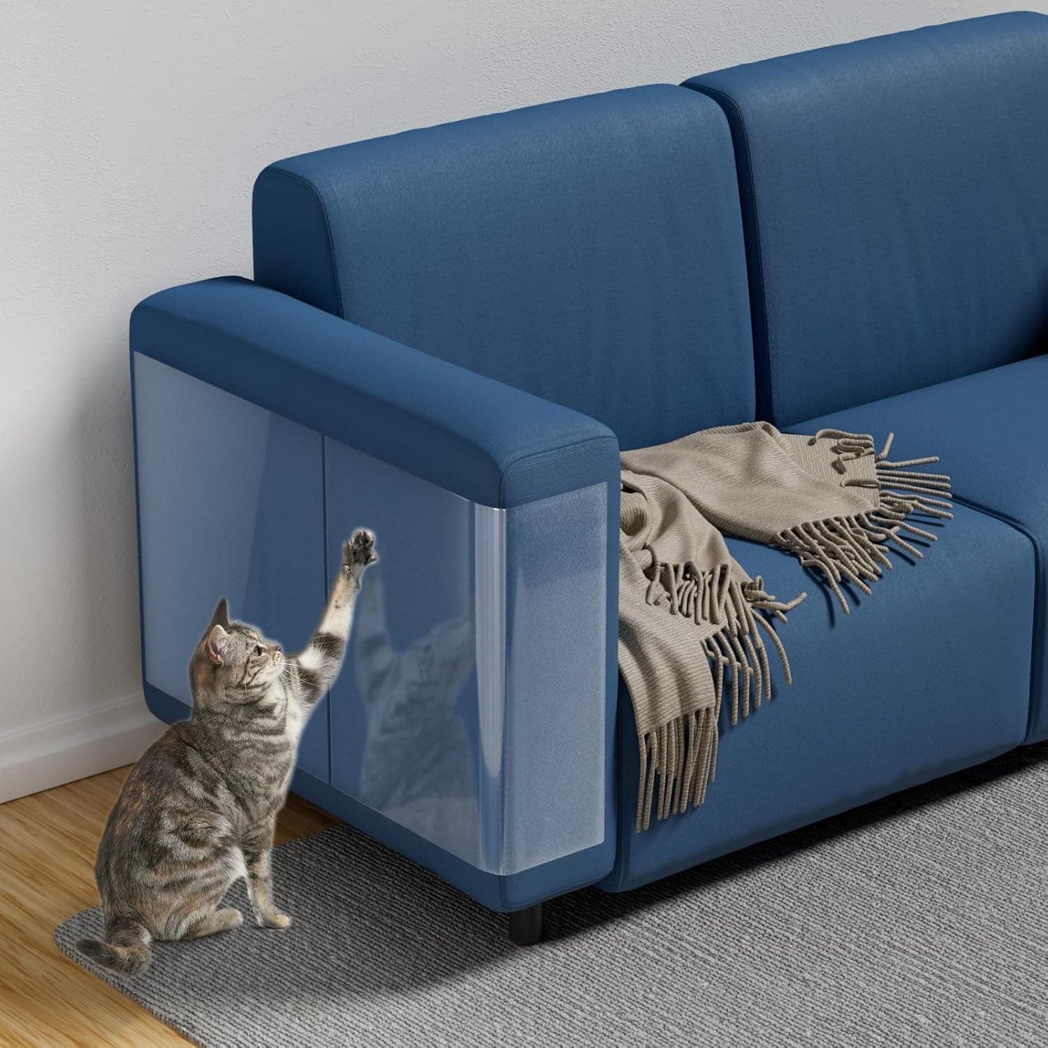 NO PINS Pain Anti Cat Scratching Scratch Furniture Protector-12 Packs