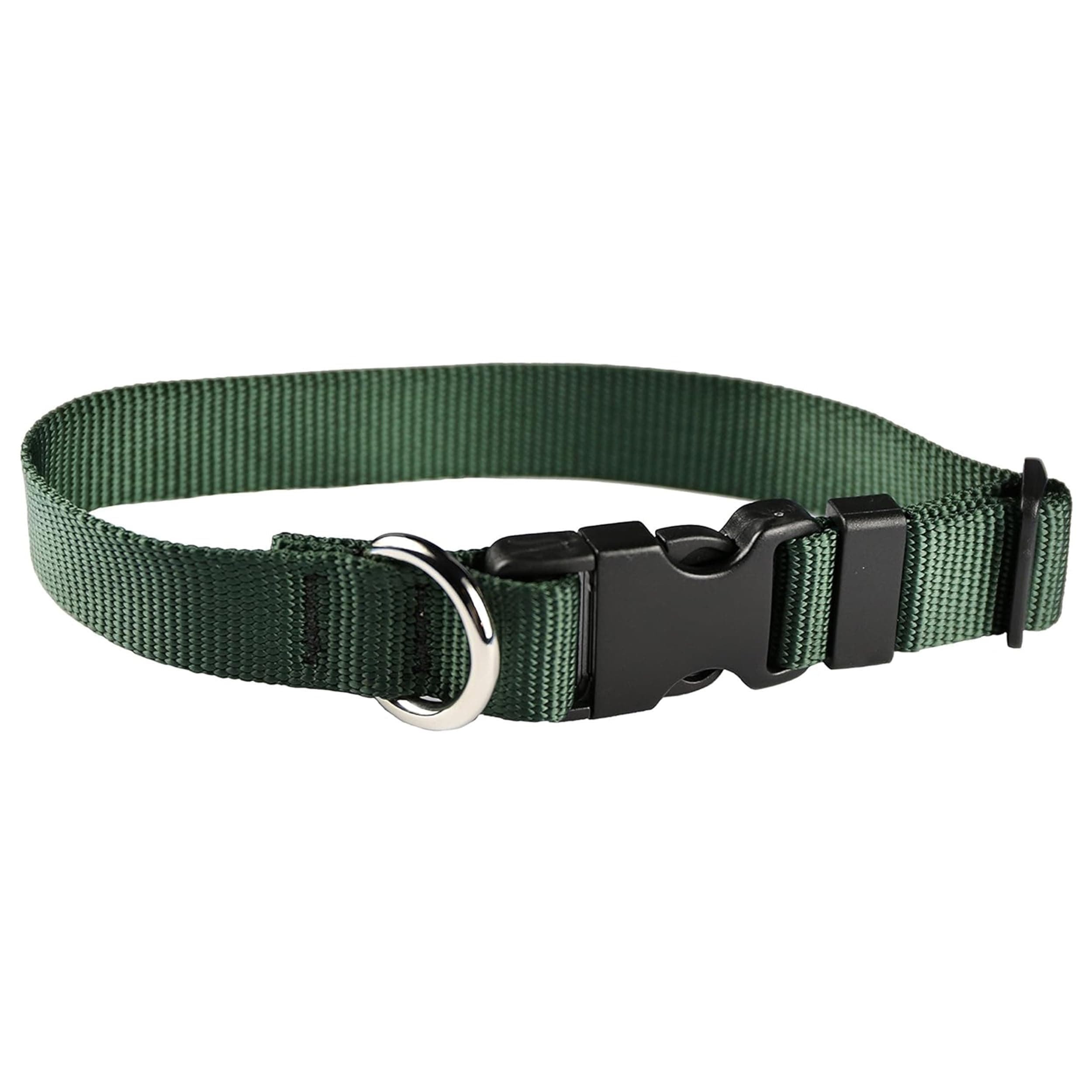 Moose Pet Wear Adjustable Collar 1" L, Forest Green