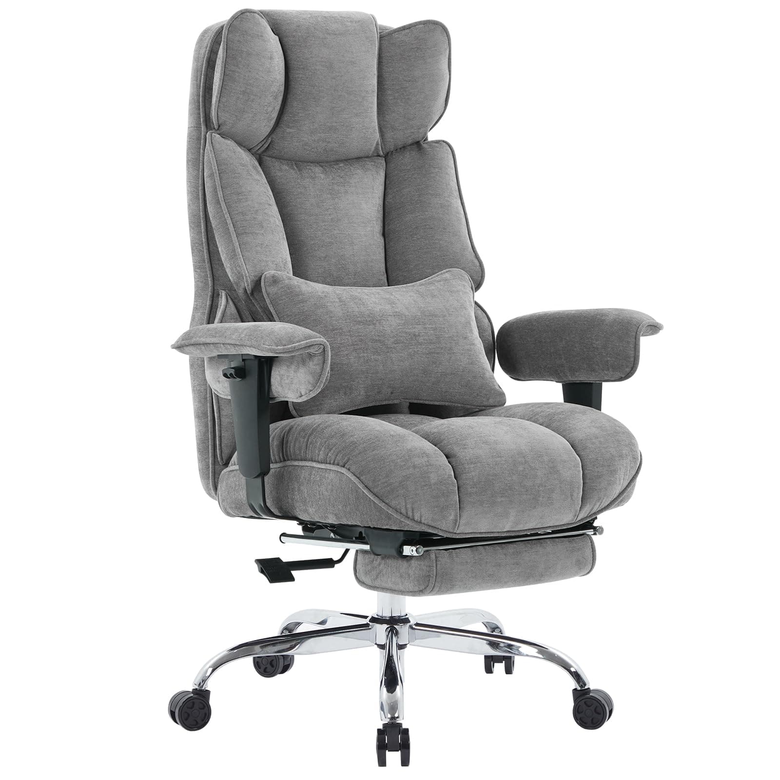 Efomao Big and Tall Executive Office Chair，Light Grey