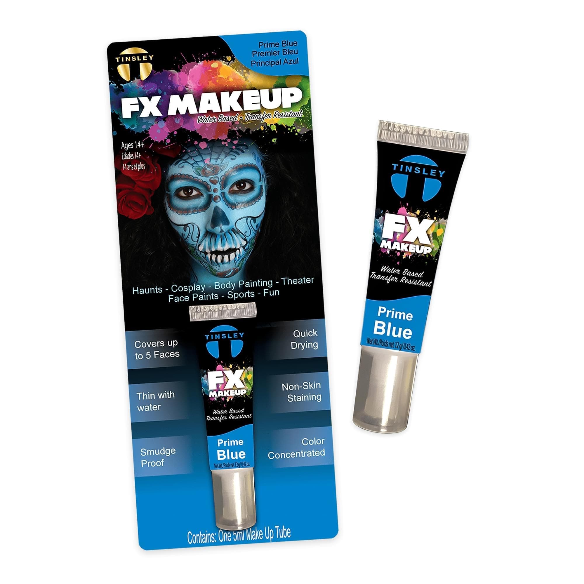 Tinsley Transfer Prime Colors FX Makeup Face And Body Paint PRIME BLUE