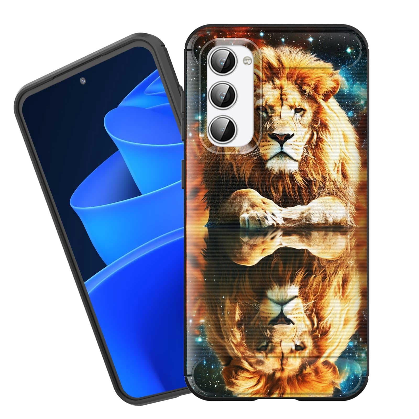 Vobber for Galaxy A25 5G Case,Premium Soft Silicone Rubber Full-Body Protective Bumper Case for Phone Case for Samsung Galaxy A25 5G 6.5 inch 2023,Cool Lion Sky