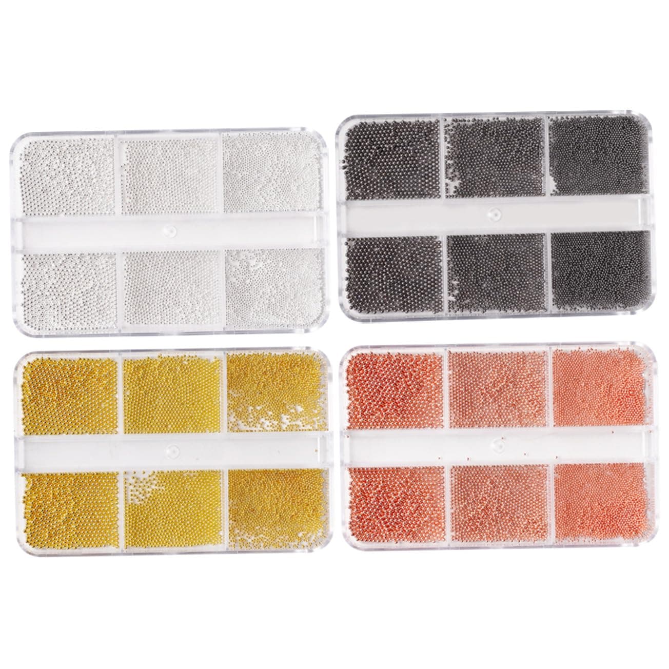 PartyKindom Small Steel Ball Jewelry Decorative Caviar Beads for Nail Art Studs Mini Beads