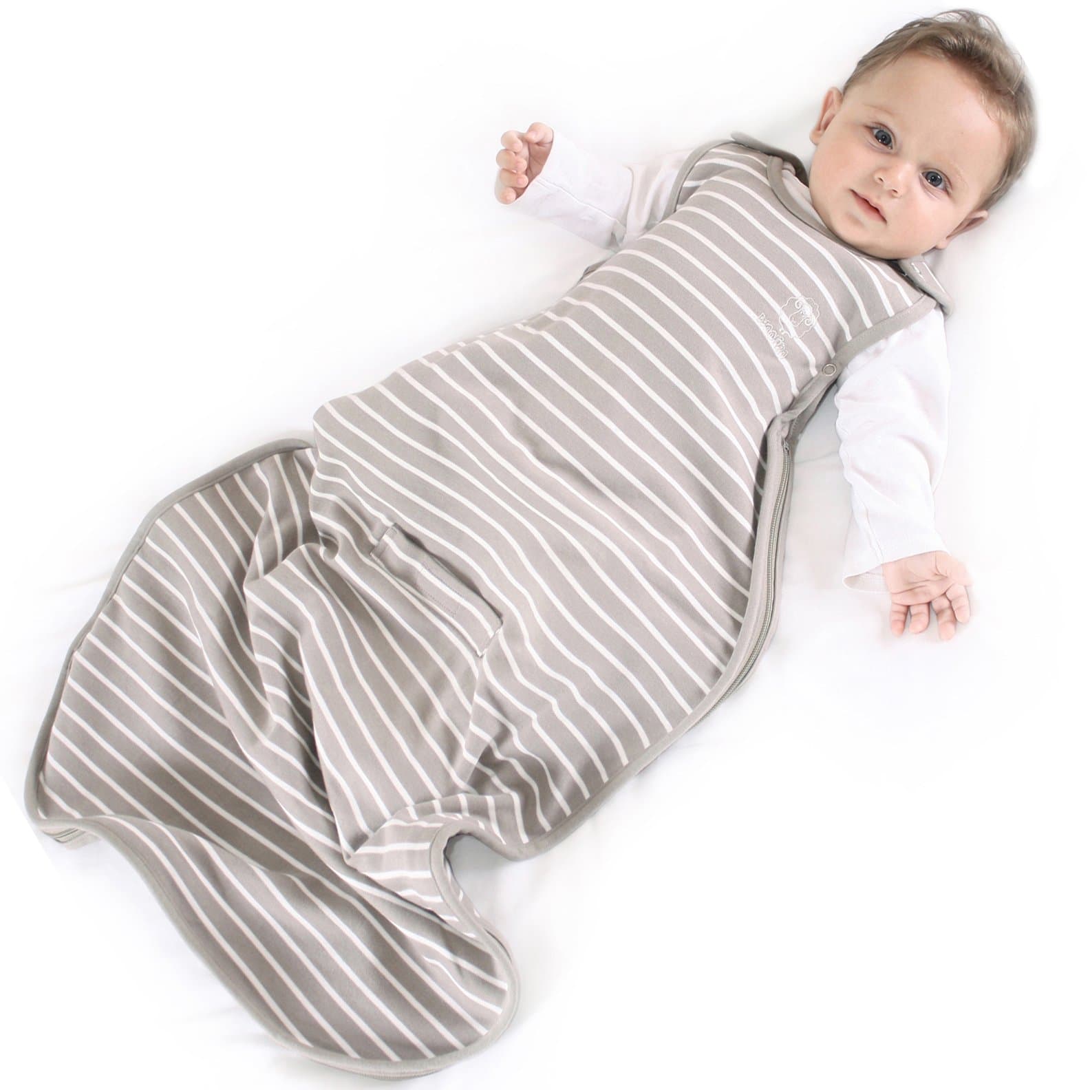 Woolino 4 Season Ultimate Baby Sleep Sack, Merino Wool Baby Sleeping Bag, Adjustable 2-24 Months Size Fits Infants & Toddlers - Earth
