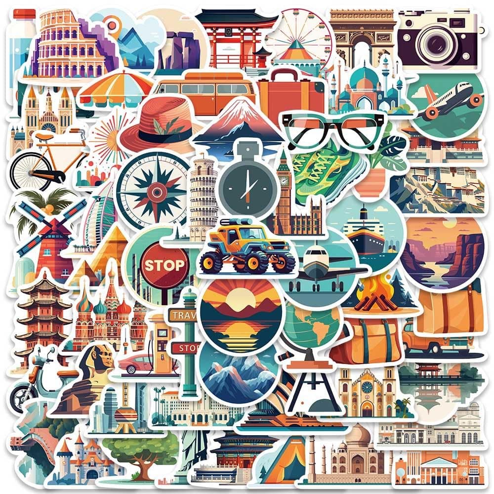 65PCS Lemorni Travel City Stickers (City)
