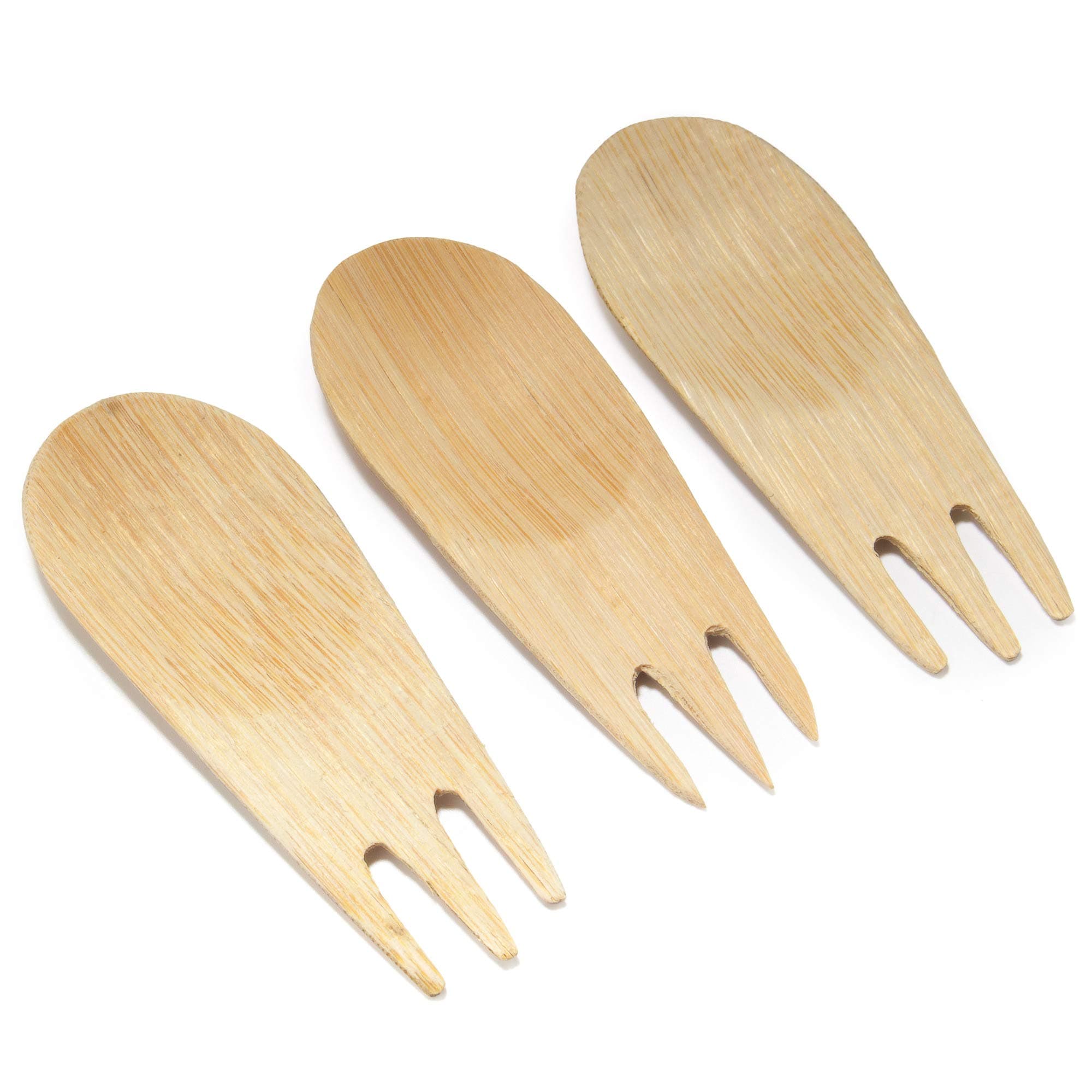 BambooMN Brand - 3.25 Disposable Bamboo Veneer Tasting Sporks, 72 pcs by BambooMN
