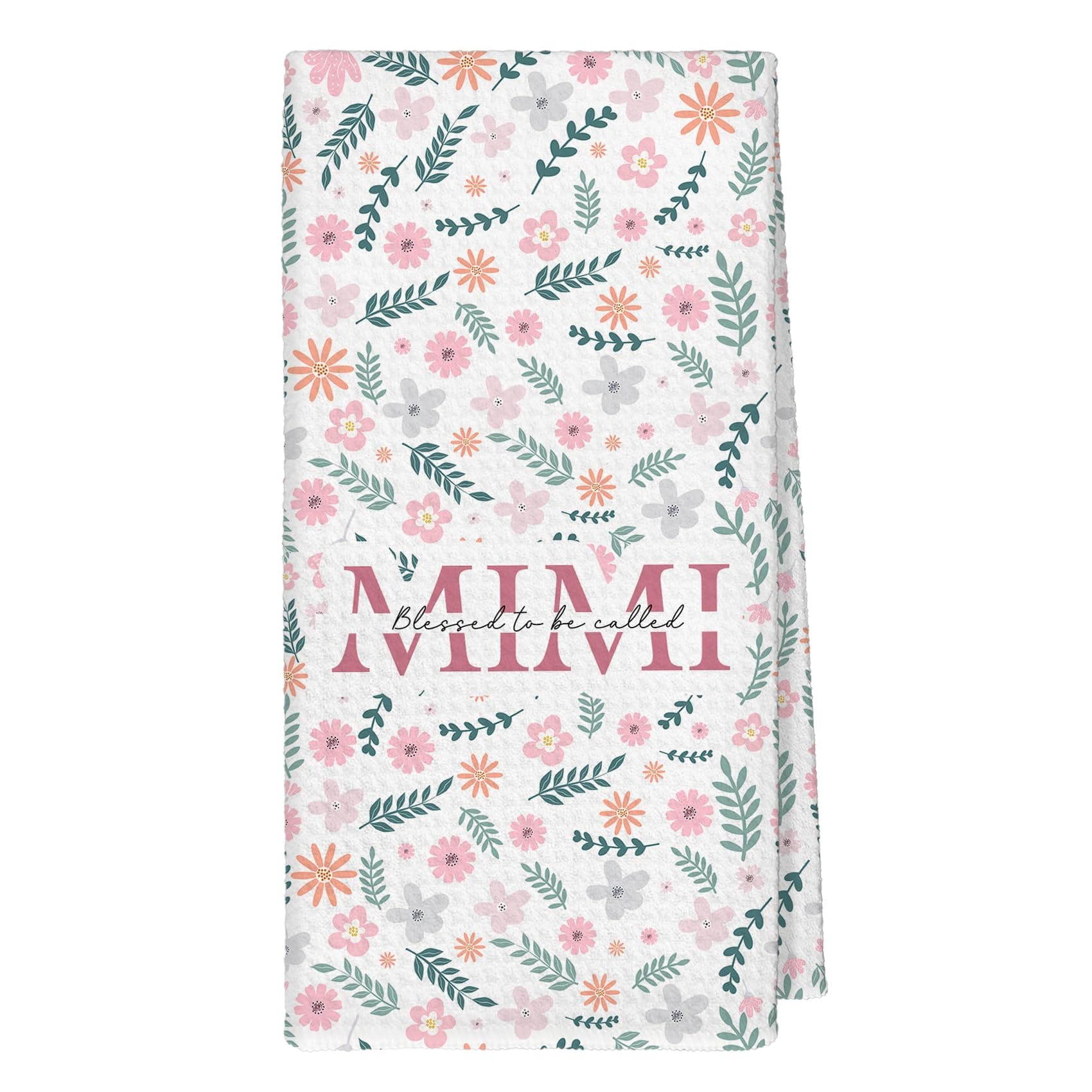 Yjeslw Mimi Gifts Kitchen Towels, Grandma Gifts from Grandkids Hand Dish Towels, Blessed to Be Called Mimi Tea Towel for Kitchen Bathroom Decorative, 16x24 Inch