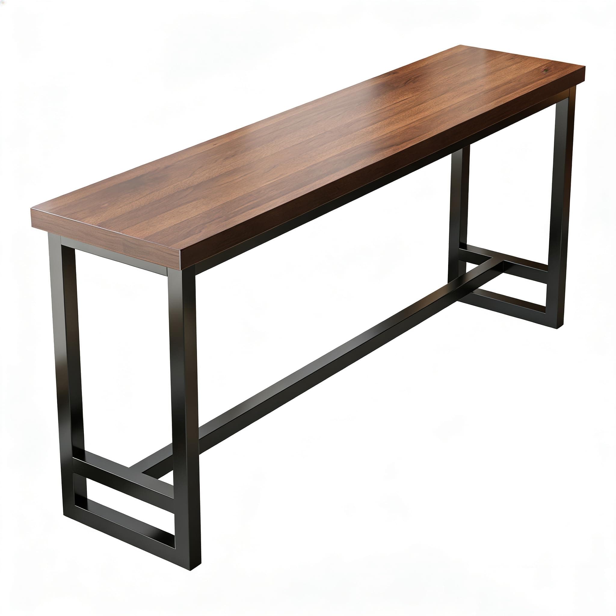 Pddolw Narrow Bar Table - 41" Counter Height Long Bar Table with Solid Wood Top for Kitchen, Living Room, Behind Couch, Pub, Coffee Shop & Small Spaces