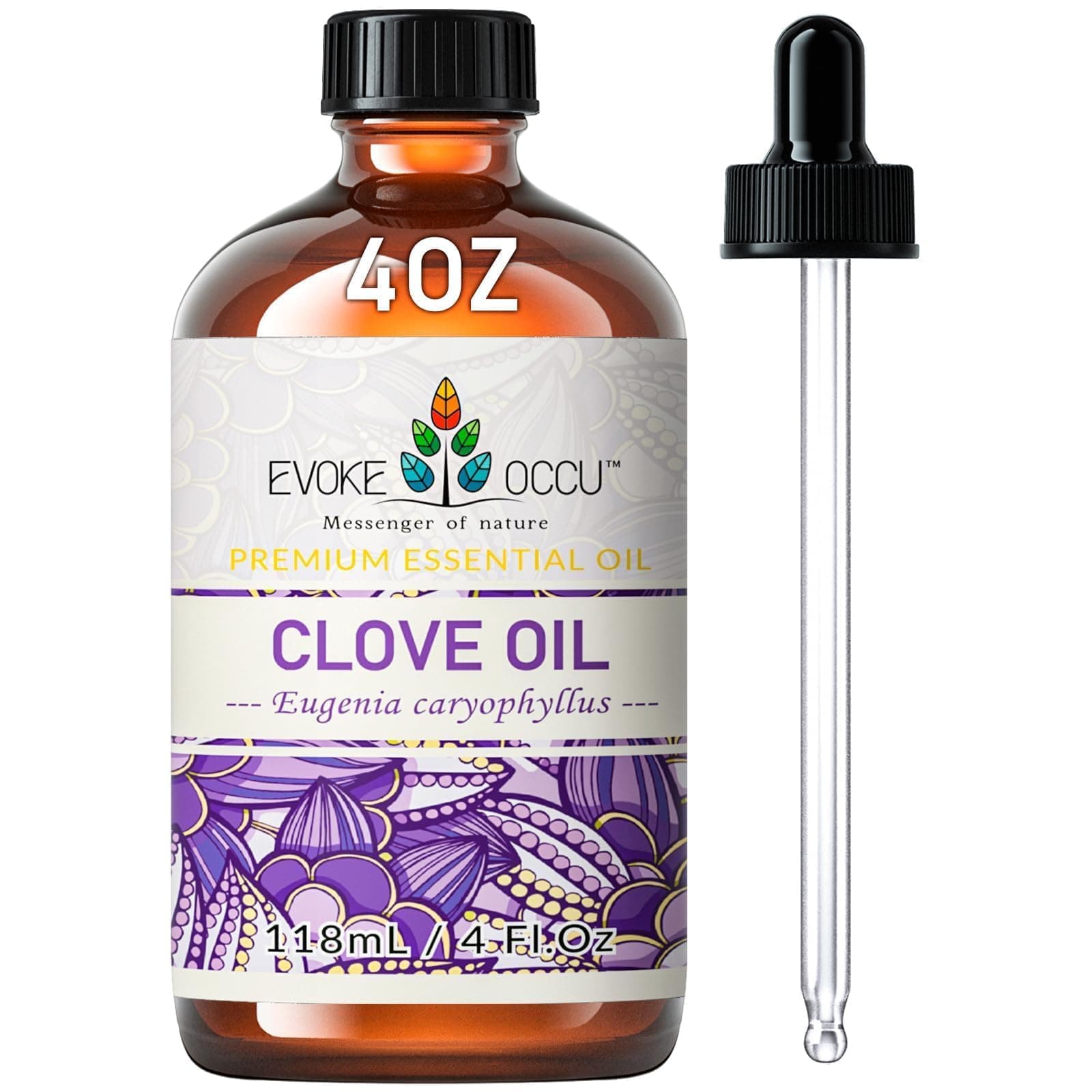 EVOKE OCCU Clove Essential Oil for Teeth and Gums, Diffuser, Oral Care