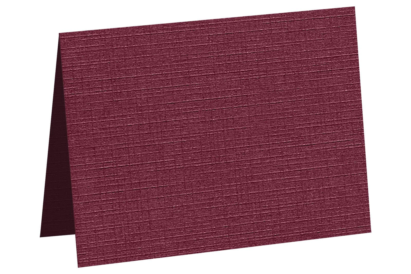 LUXPaper #17 Mini Folded Cards | 2 9/16" x 3 9/16" | Burgundy Linen | 100lb. Cover | 500 Qty