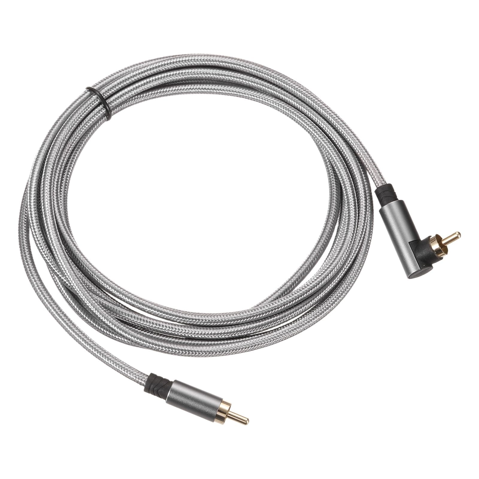 DMiotech 90 Degree RCA Cable 10ft, RCA Subwoofer Cable Dual Shielded Stereo Audio Cord for Home Theater, HDTV, Speakers, Hi-Fi Systems, Amplifiers