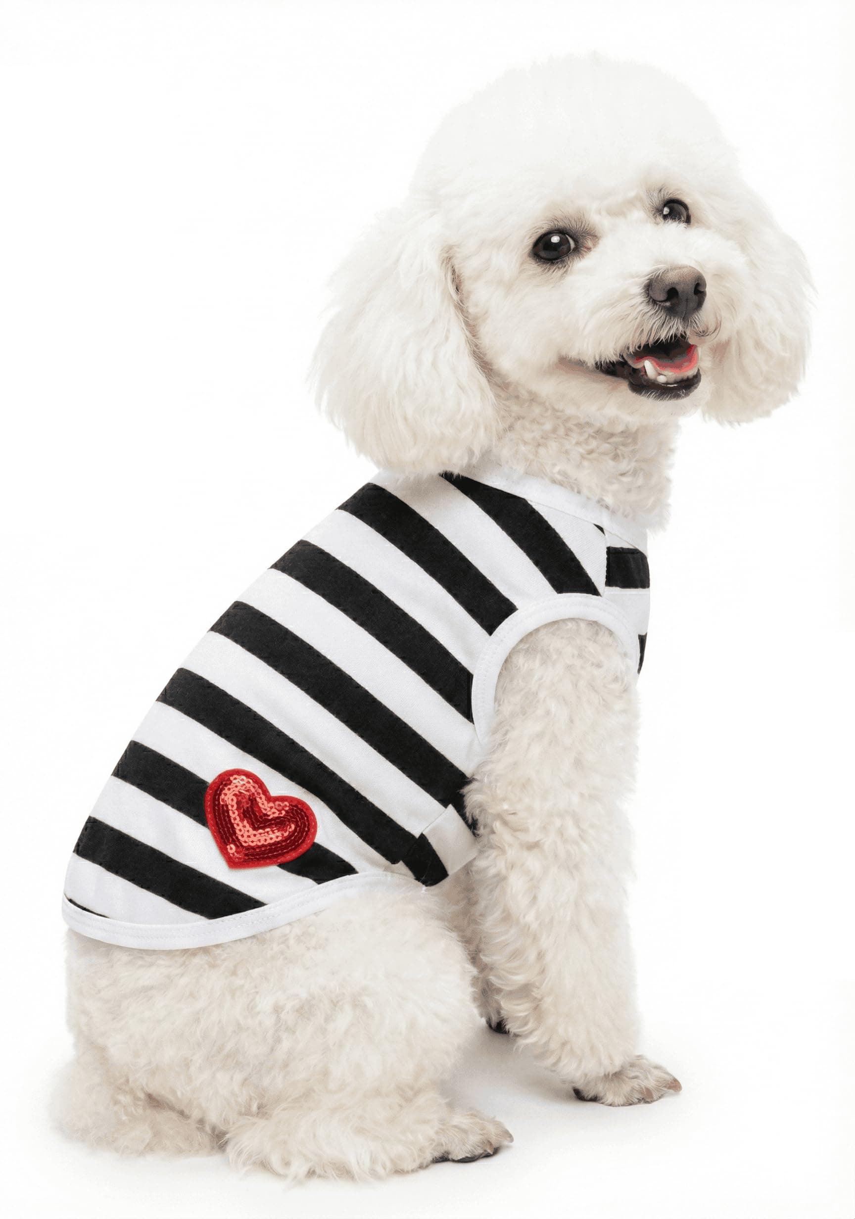 Pet Dog Striped T-Shirt Dogs Cats Cotton Vest Spring Summer Pet Apparel Tee Shirt Suitable for Small Medium Large Pets French Bulldog Bichon Clothes