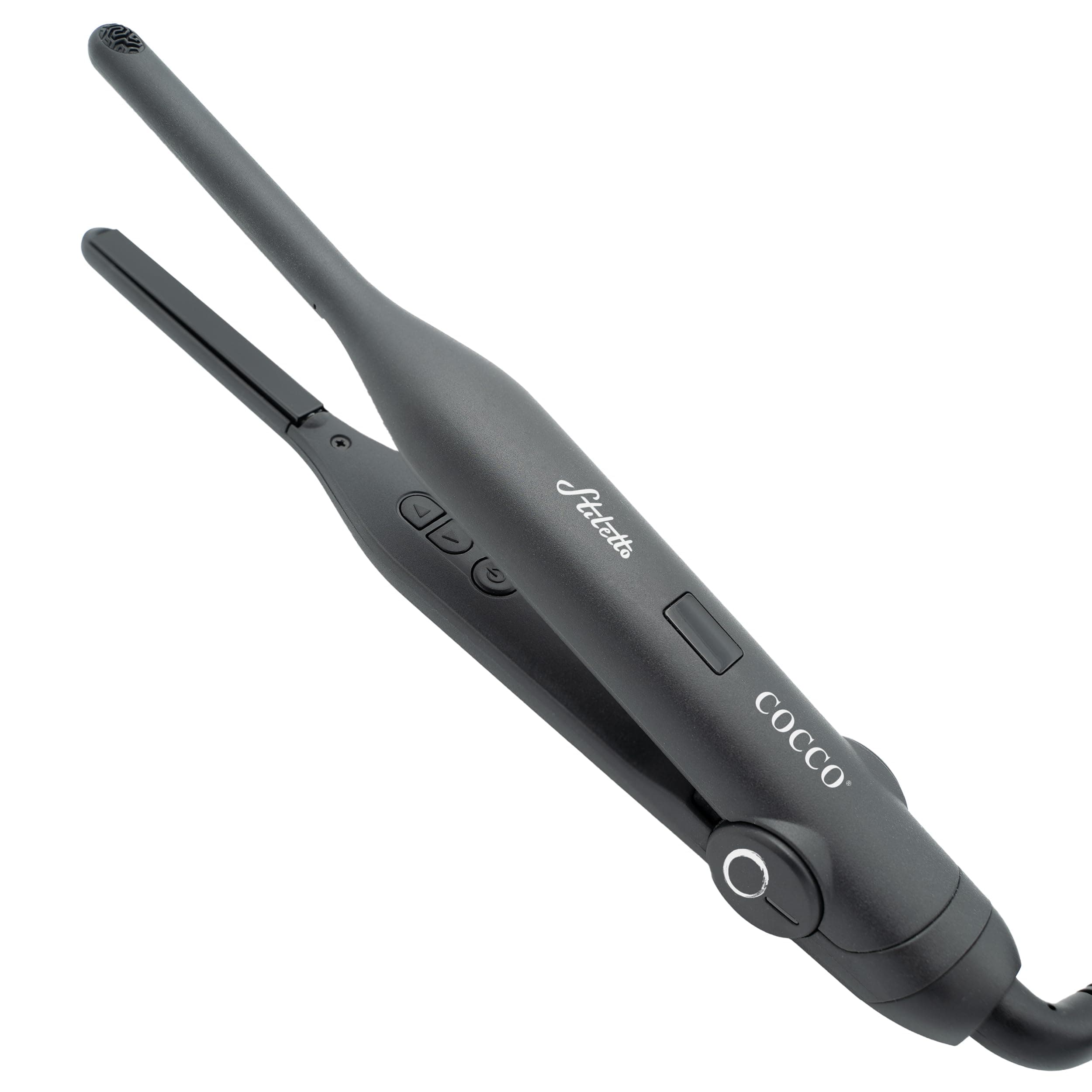 COCCO Stiletto Flat Iron, Ultra Slim 0.3 Inch Ceramic Tourmaline