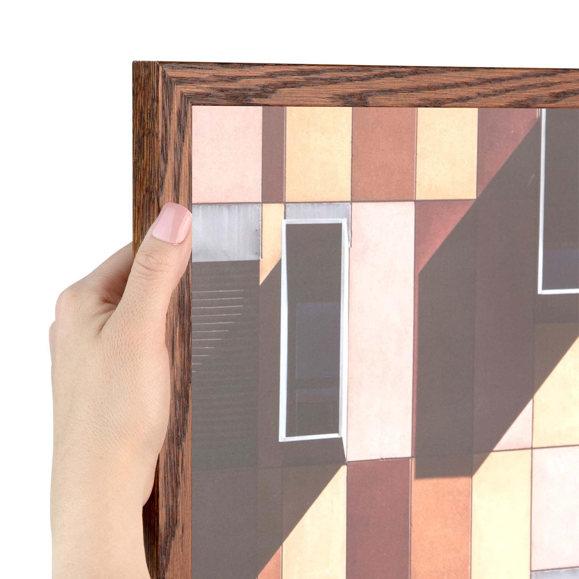 ArtToFrames 13x16 inch Walnut on Red Oak Wood Picture Frame, 2WOM0066-1343-YWAL-13x16