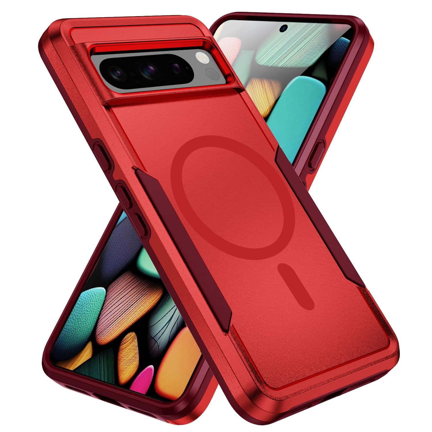 Teayoha for Google Pixel 8 Pro Case,Fit for Magsafe Dual Layer Shockproof