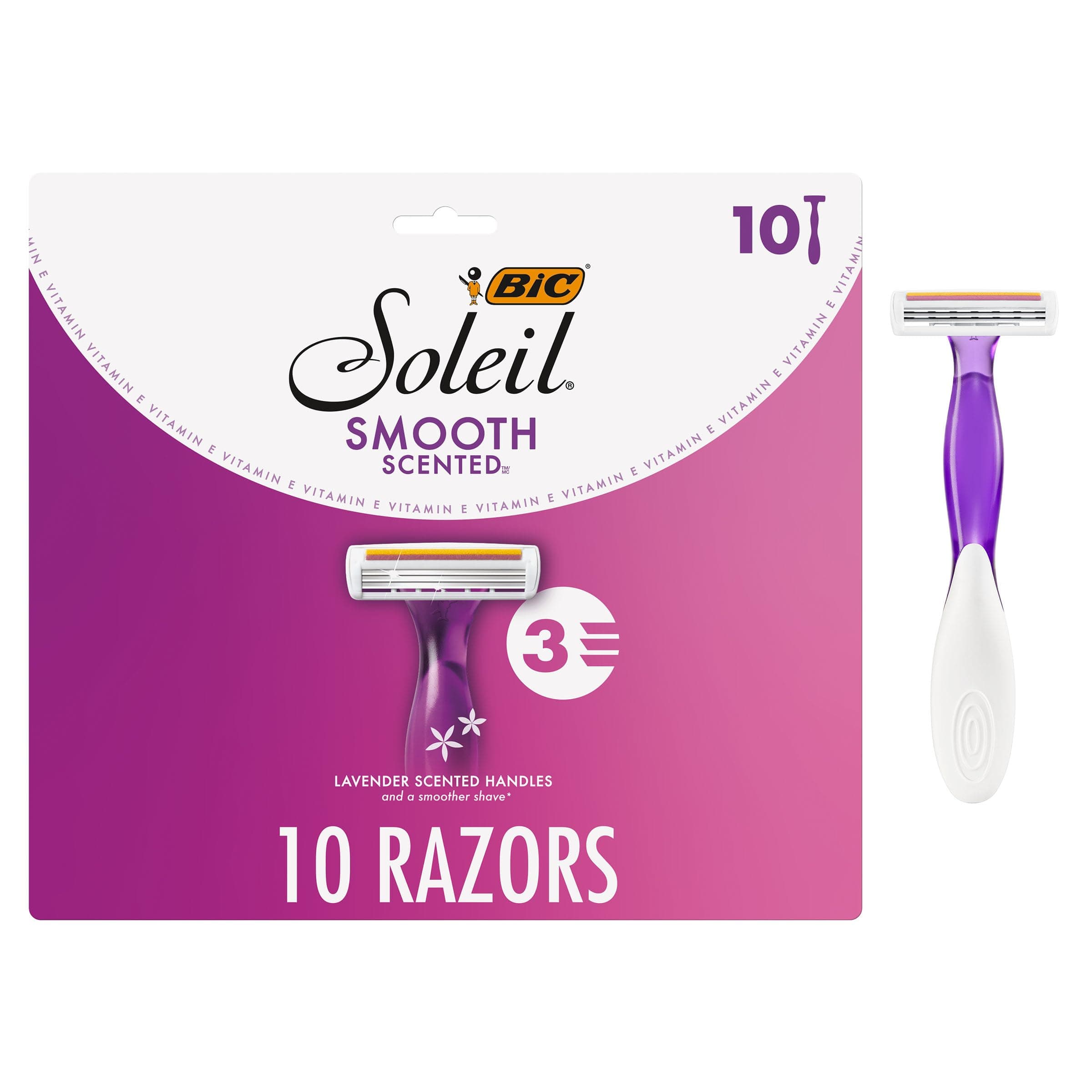 BIC Soleil Twilight Women's 3-Blade Disposable Razor, 10-Count
