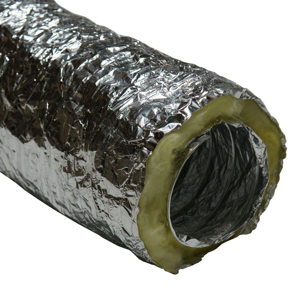 Rubber-Cal HVAC Insulated-Flex Ducting Ventilation Duct Hose, 12-Inch by 25-Feet