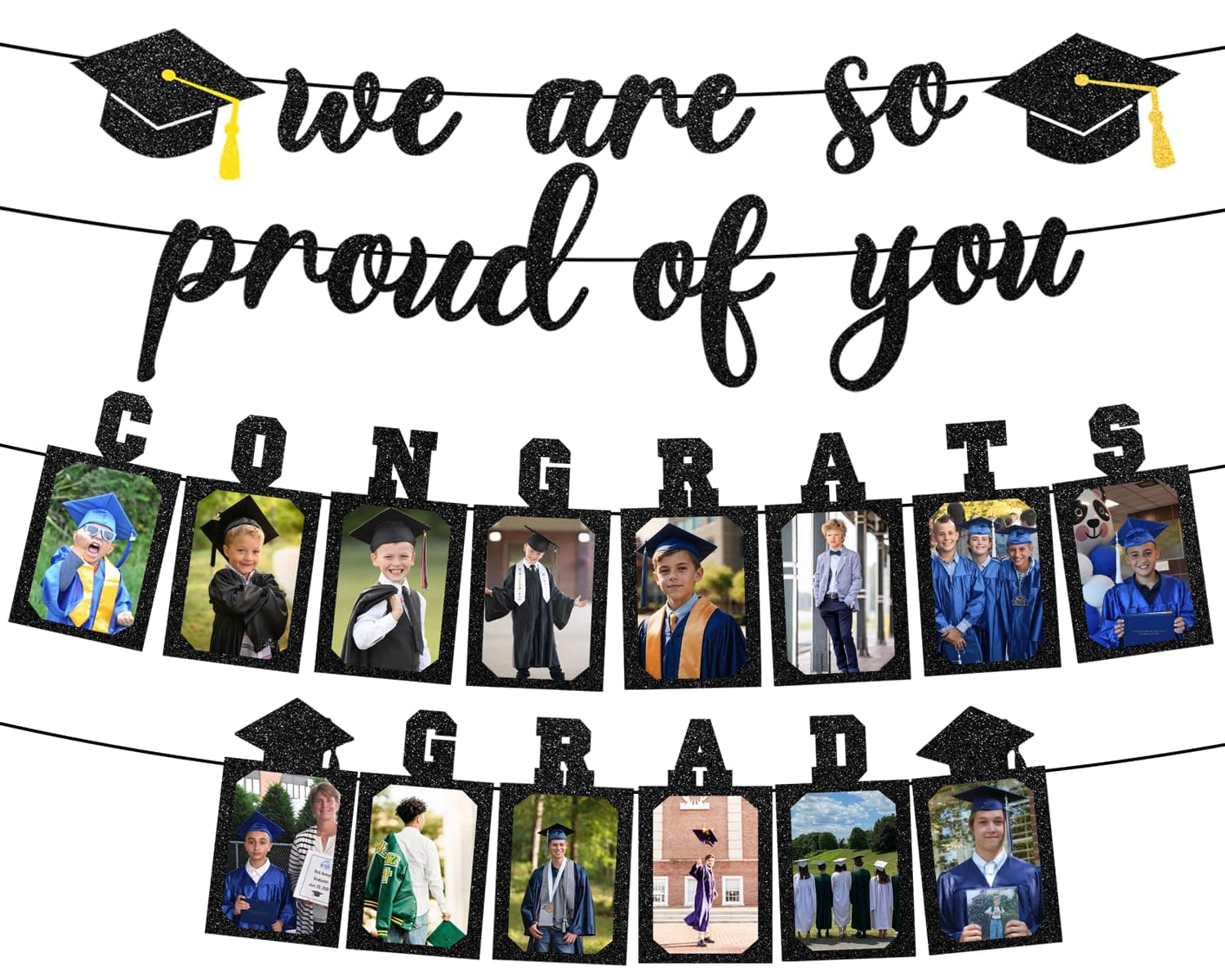 Congrats Grad We are So Proud of You,Graduation Photo Banner Class of 2026 Graduation Party Decorations Supplies (5x7in)