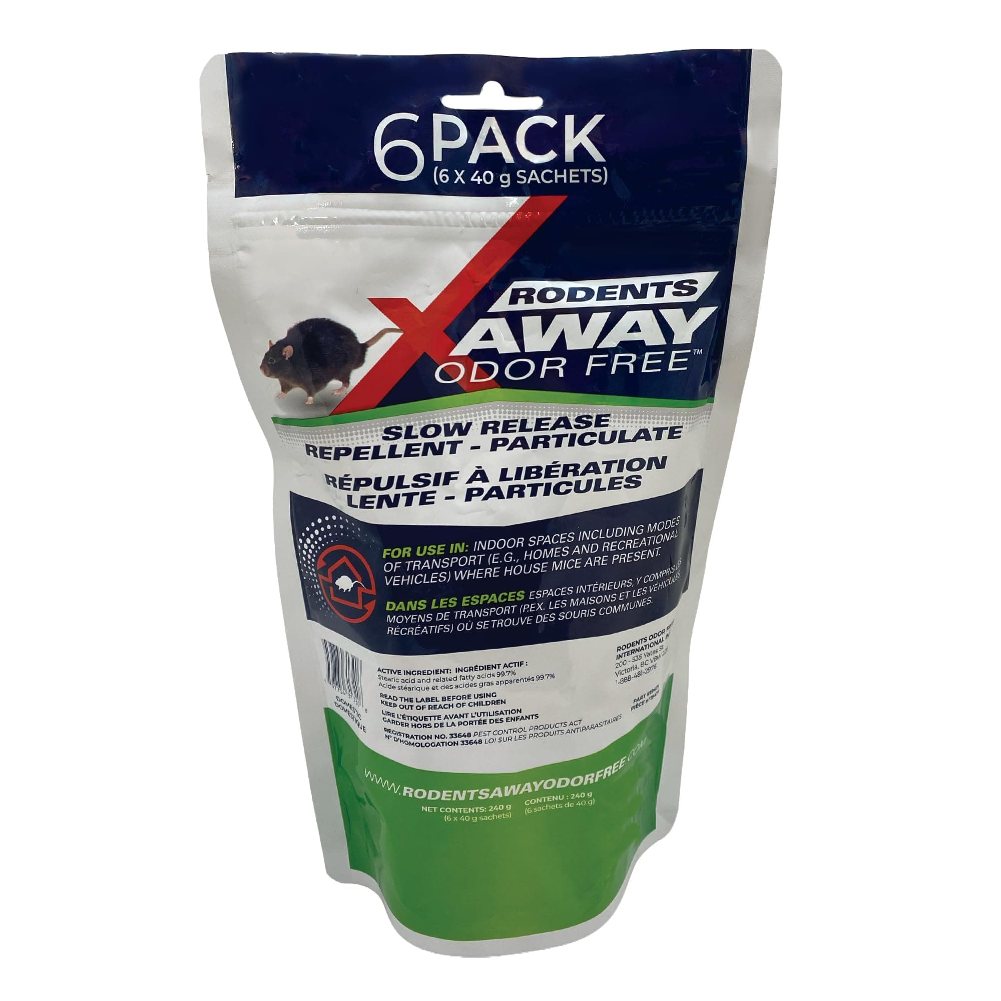 Rodents Away Odor Free 6-Pack, Slow Release Mouse Repellent