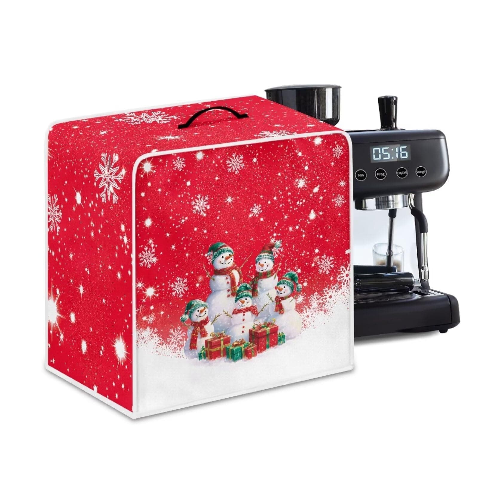 Kathyboom Snowman Decoration Coffee Machine Covers Anti Dust Covers for Small Kitchen Appliance Christmas Blender Mixer Juice Machine Dust Cover Decorative Covers Easy to Clean