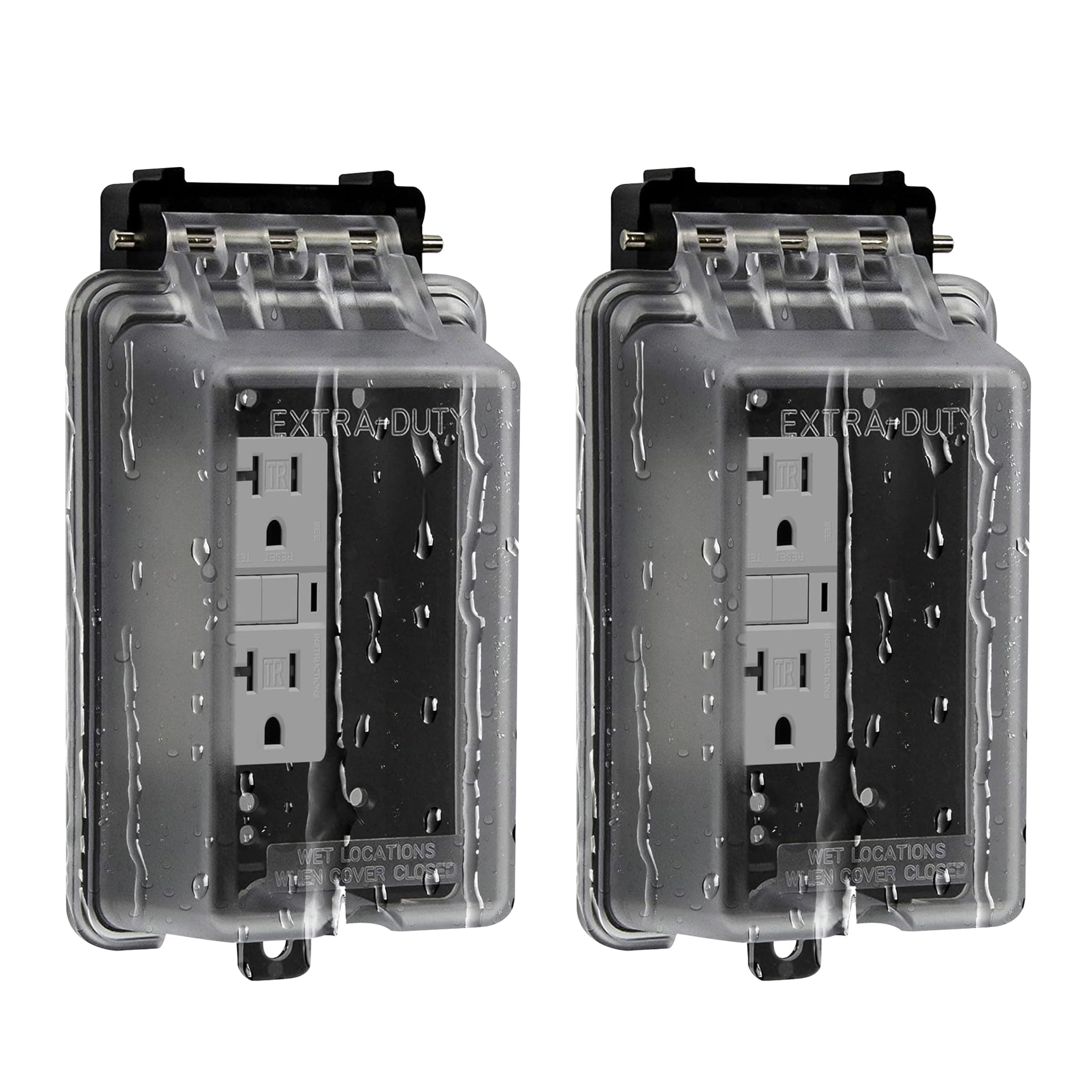 TG 2 Pack Weatherproof Outdoor Outlet Cover for Decorator/GFCI Receptacle