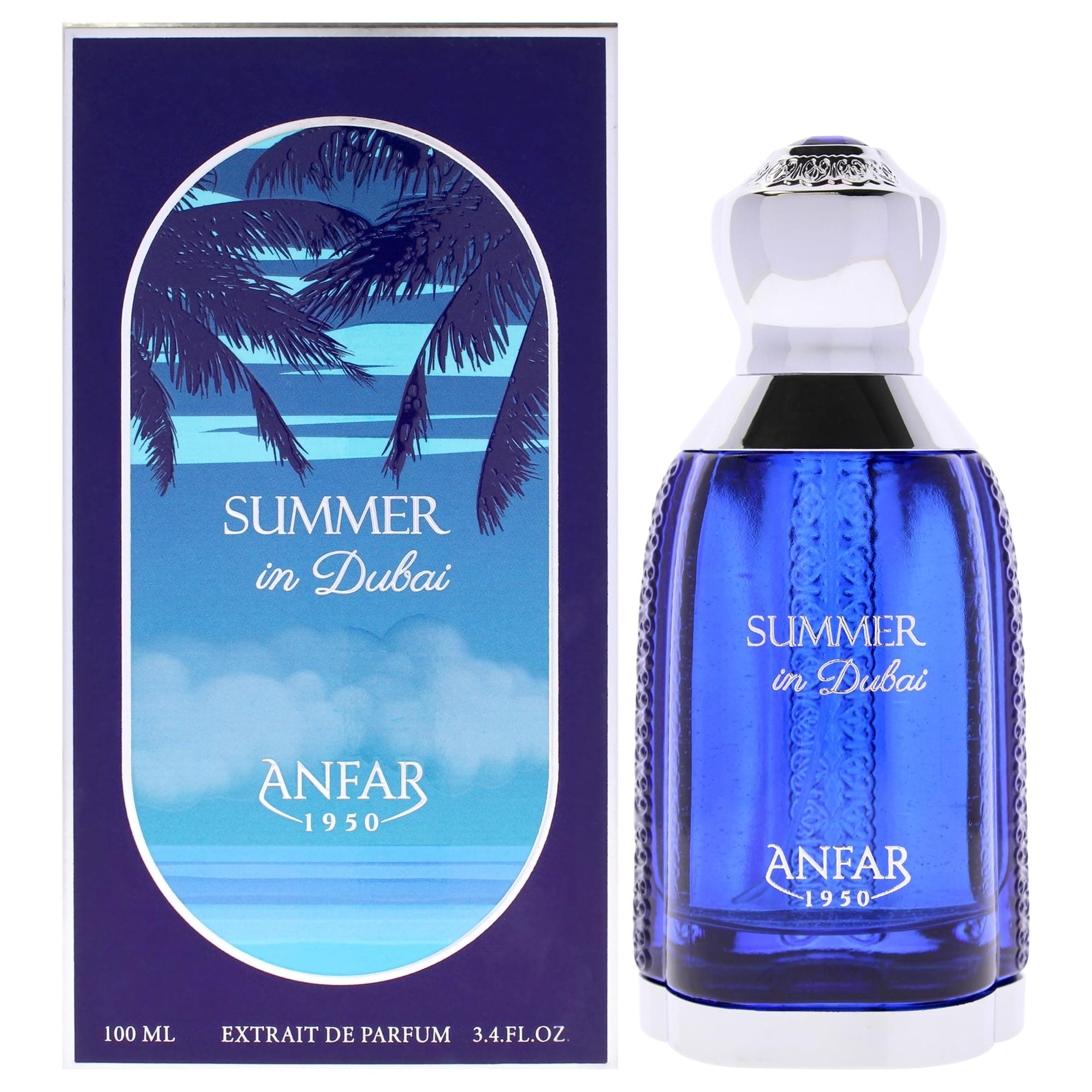Anfar 1950 Summer in Dubai Eau de Parfum 100ml – Fresh Citrus, Cardamom & Musk | Long Lasting Perfume | Luxury Arabic Fragrance EDP