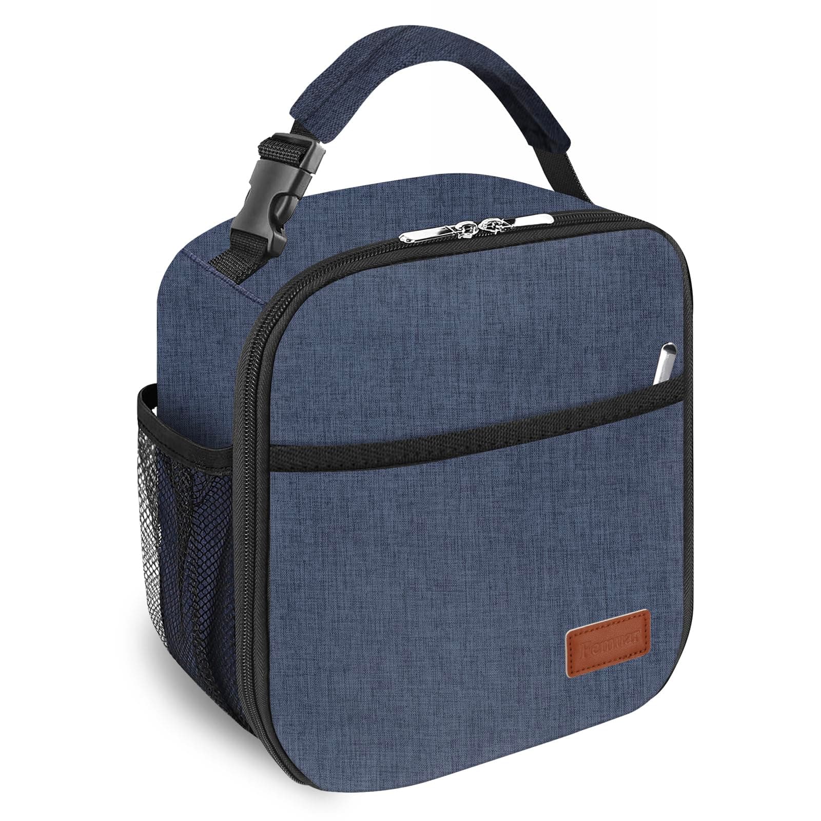 Femuar Lunch Box for Men Women Adults, Small Lunchbox for Work Picnic - Reusable Lunch bag Portable Lunch tote, Blue
