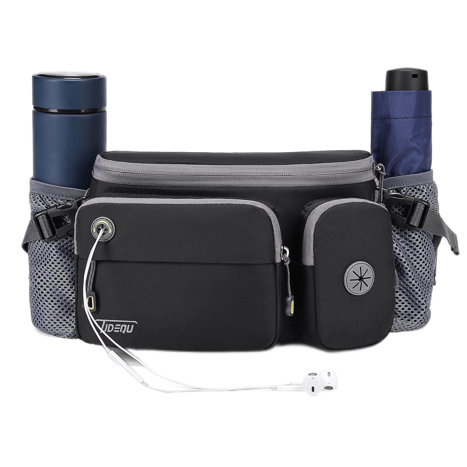 TUDEQU Large Hiking Waist Pack | Dog Walking Fanny Pack | Bum Bag for Men