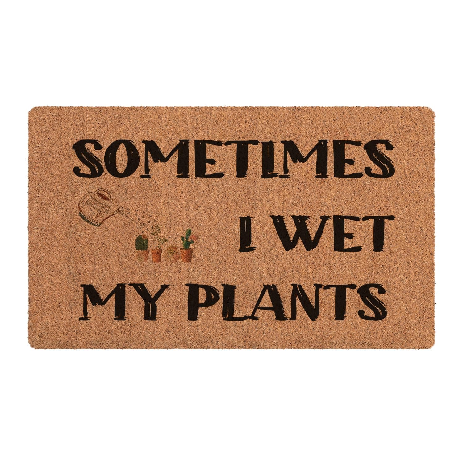 Bnwepo Funny Door Mat, Plant Lover Welcome Mat for Front Door Outside Entrance Indoor Outdoor Entryway, Sometimes I Wet My Plants Doormat, 17x30 Inch