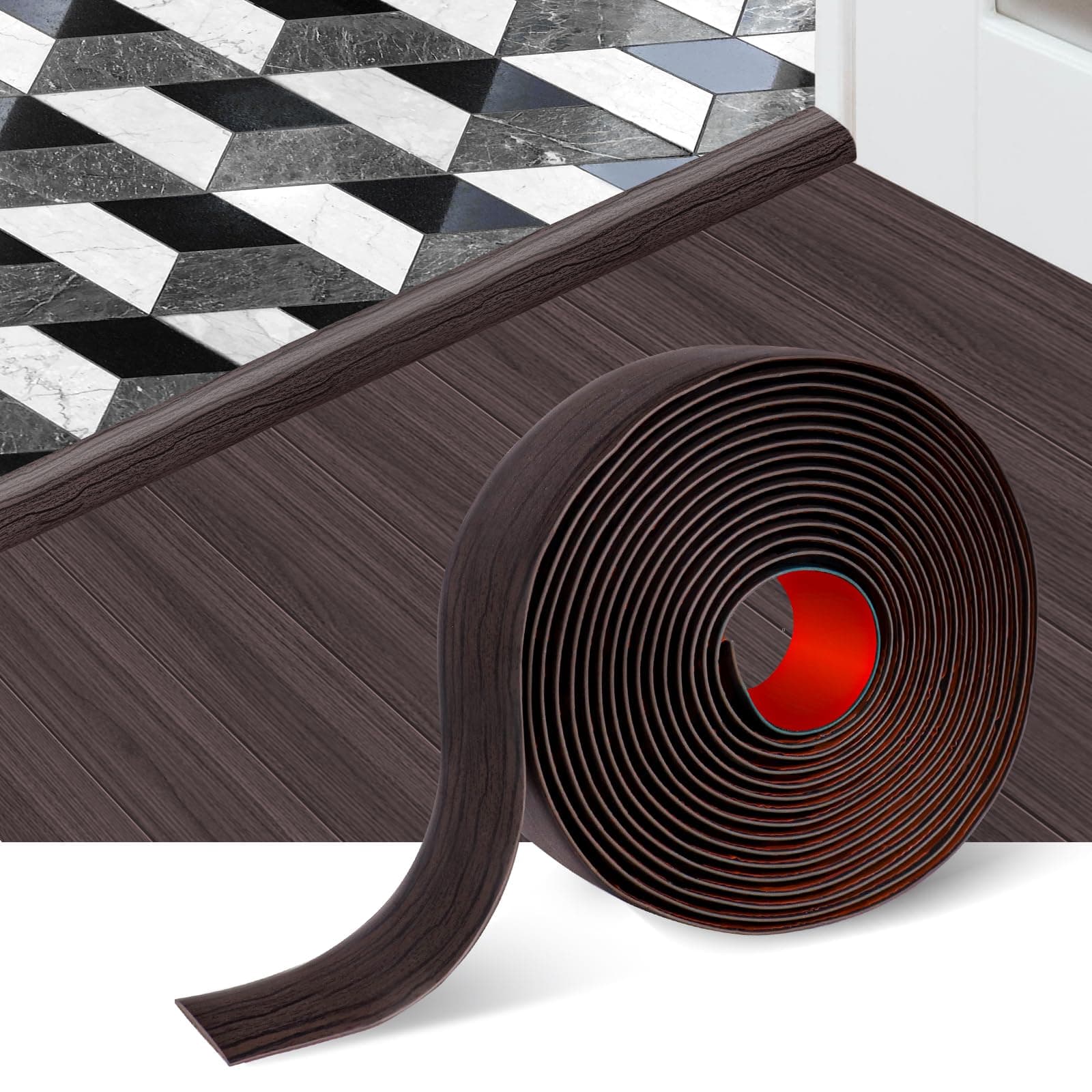 FONUNO Vinyl Floor Transition Strip Self Adhesive Threshold Strip 2" W