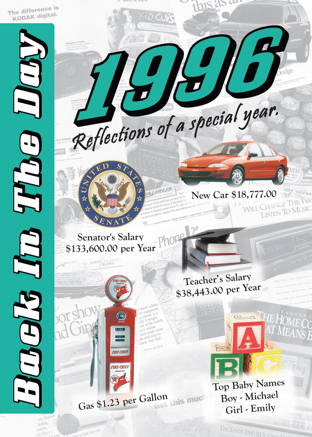 1996 Back In The Day Almanac -- 24-page Booklet / Greeting Card