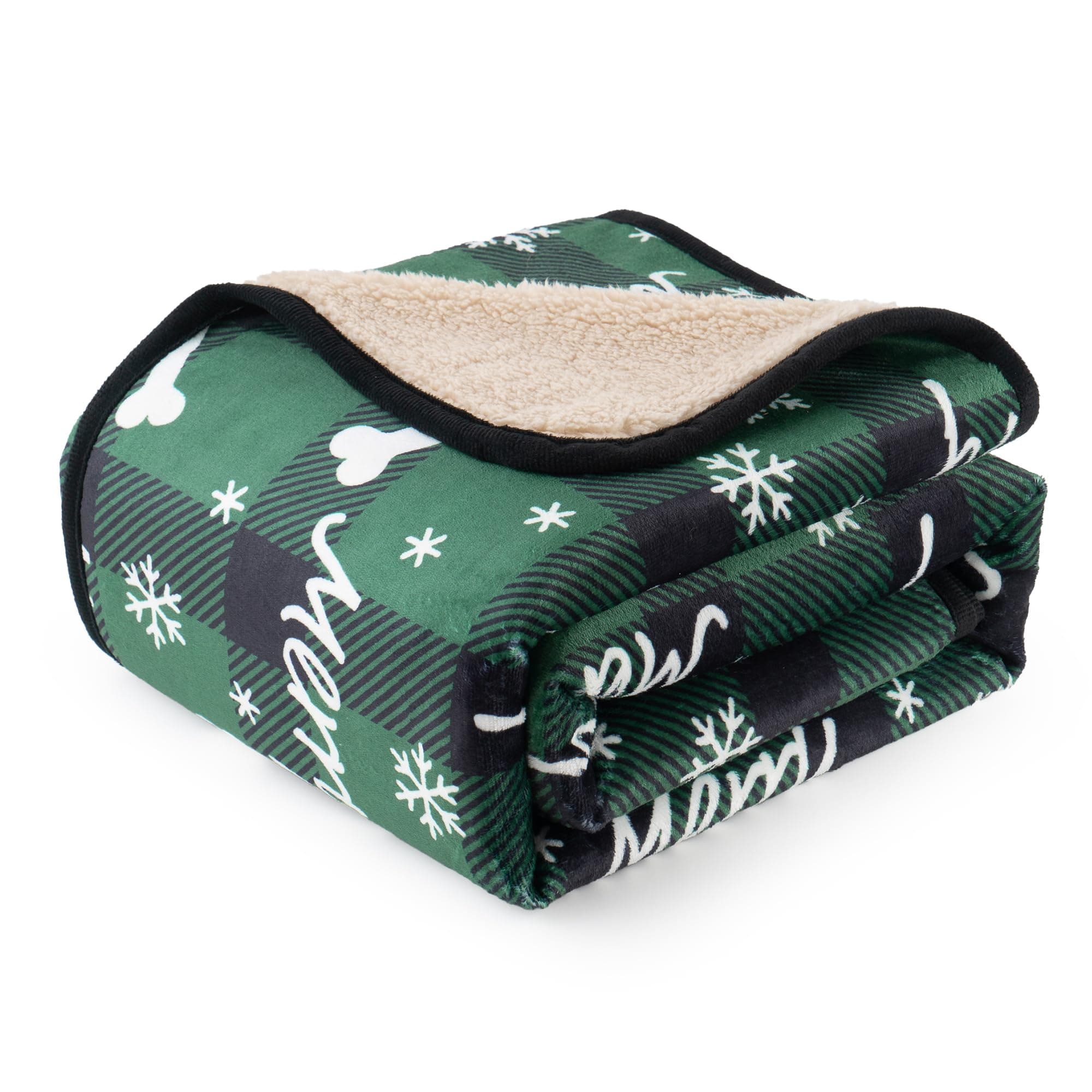 CAPT.SNOOZE Waterproof Dog Blanket for Couch Bed (Christmas Green, 50"x60")