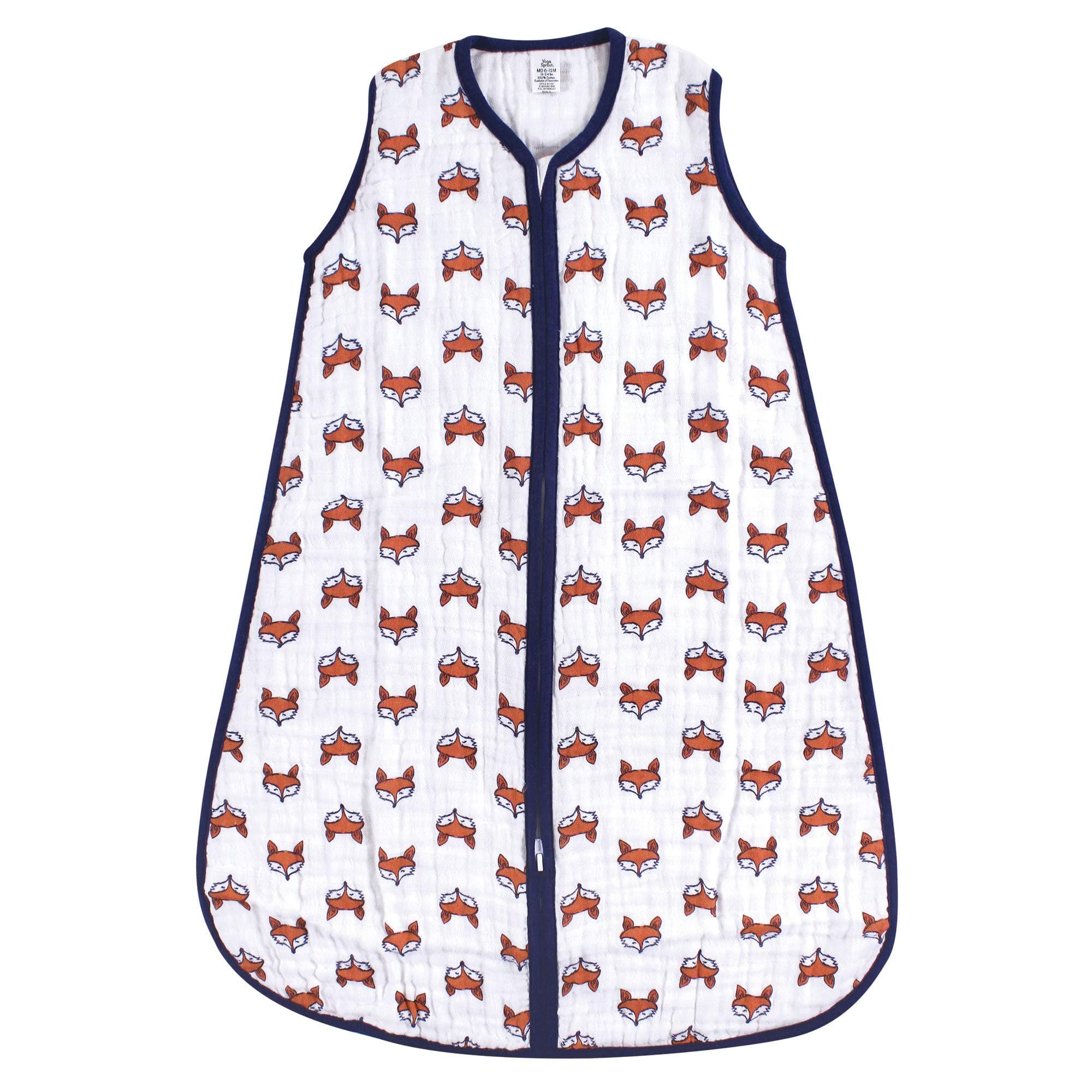 Yoga Sprout Soft Muslin Safe Sleep Wearable Sleeping Bag, Clever Fox, 18-24 Months