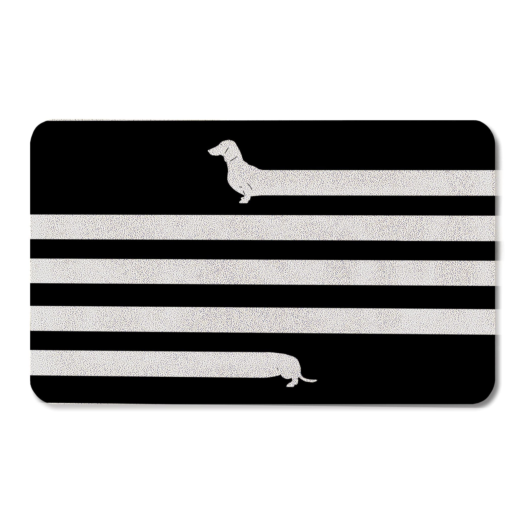 OSLYSOF Funny Dachshund Door Mat, Funny Dachshund Dog Doormat for Front Door Indoor Outdoor Porch Entrance Entryway, Weiner Dog Doxie Gifts Welcome Mat Outside, 17x30 Inches